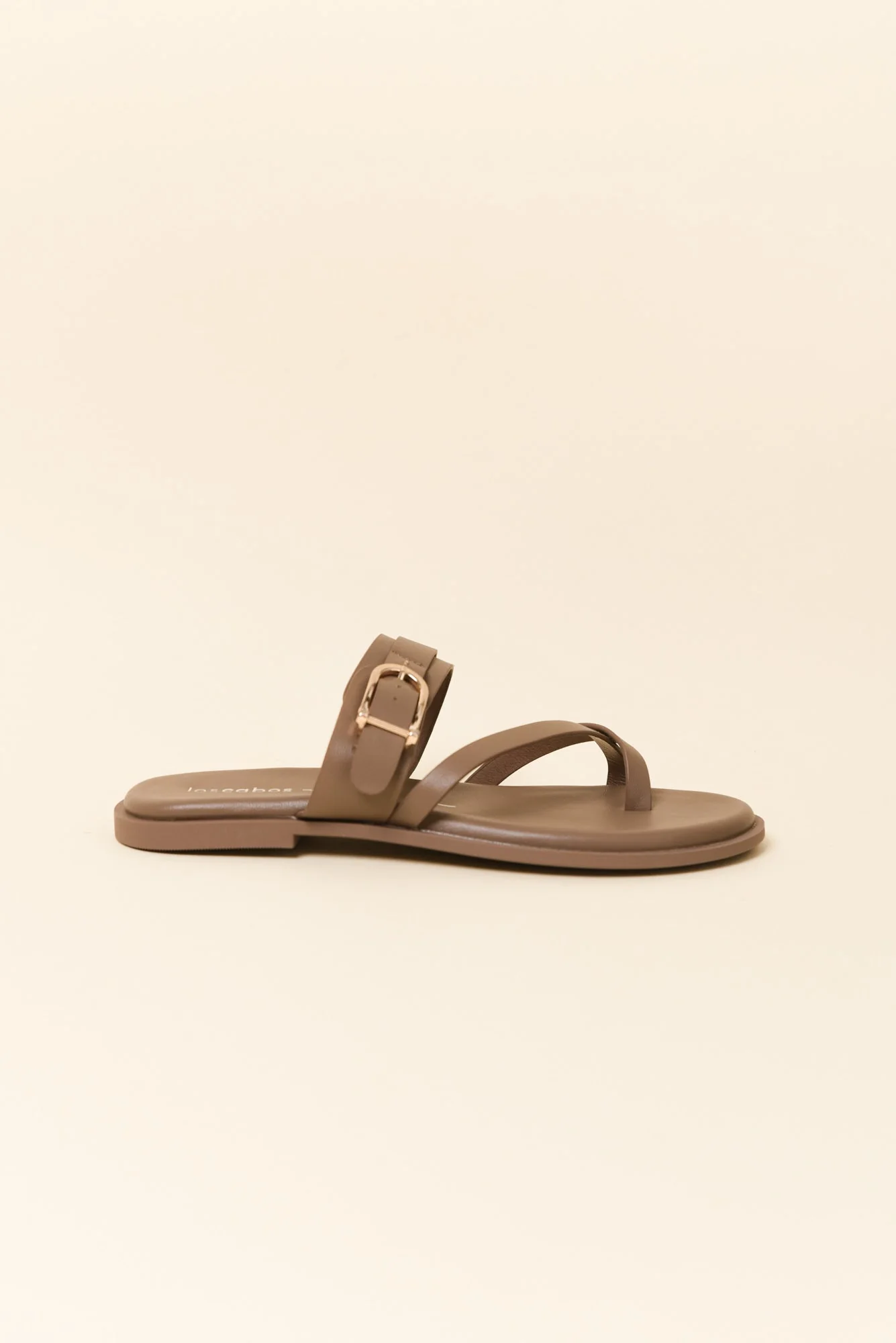 Kooning Taupe Buckle Slide