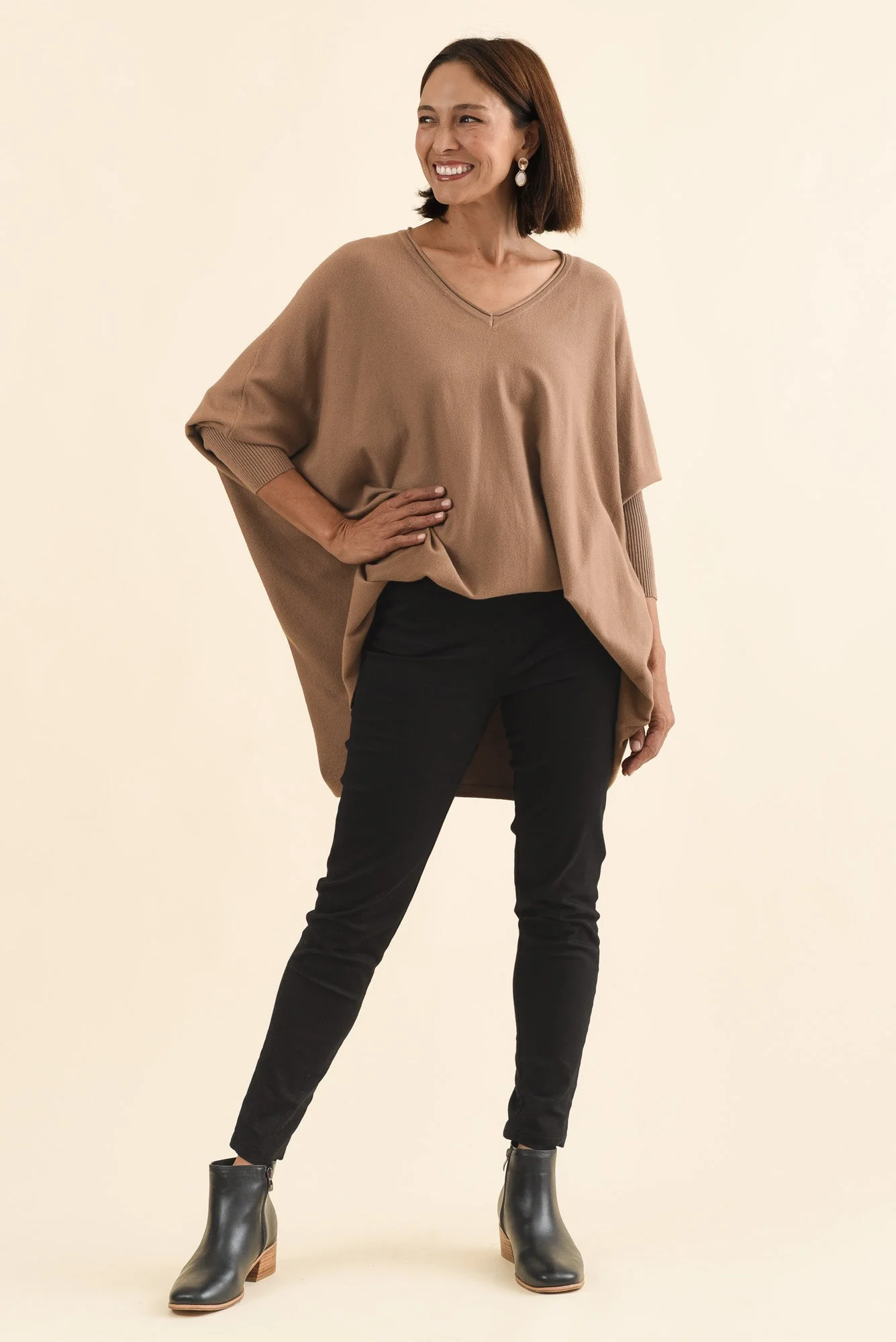 Laia Black Cotton Stretch Pants - Image 6