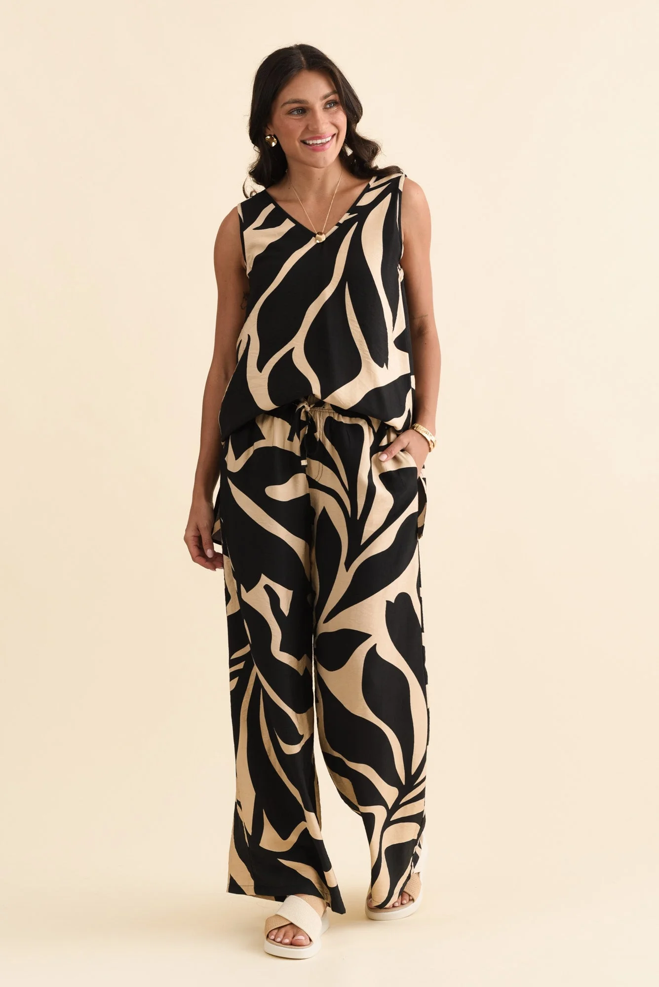 Lana Black Abstract Tunic Tank - Image 6