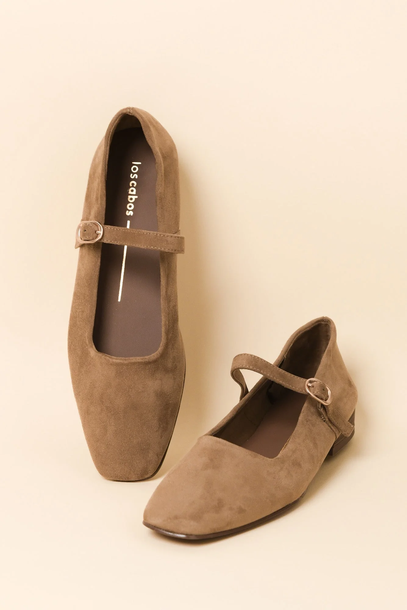 Landara Tan Suede Ballet Flat - Image 2