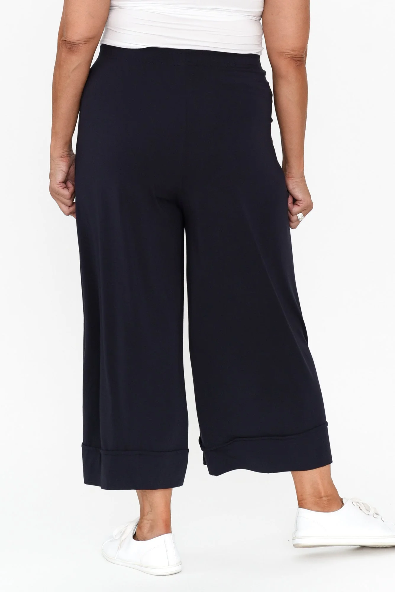Lena Navy Micro Modal Resort Pants - Image 10