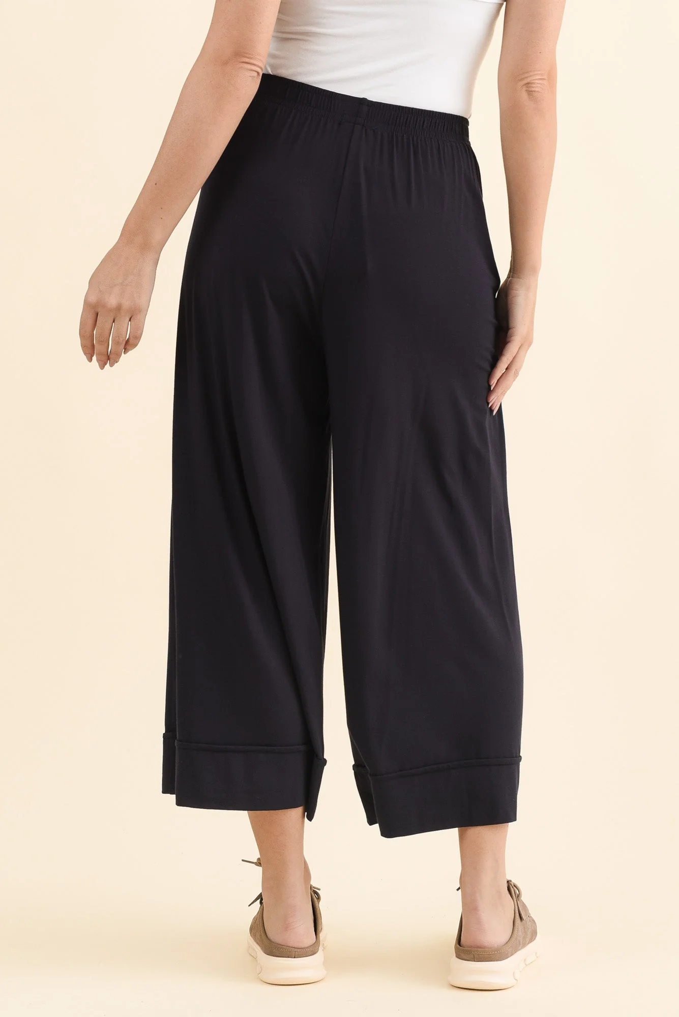 Lena Navy Micro Modal Resort Pants - Image 5