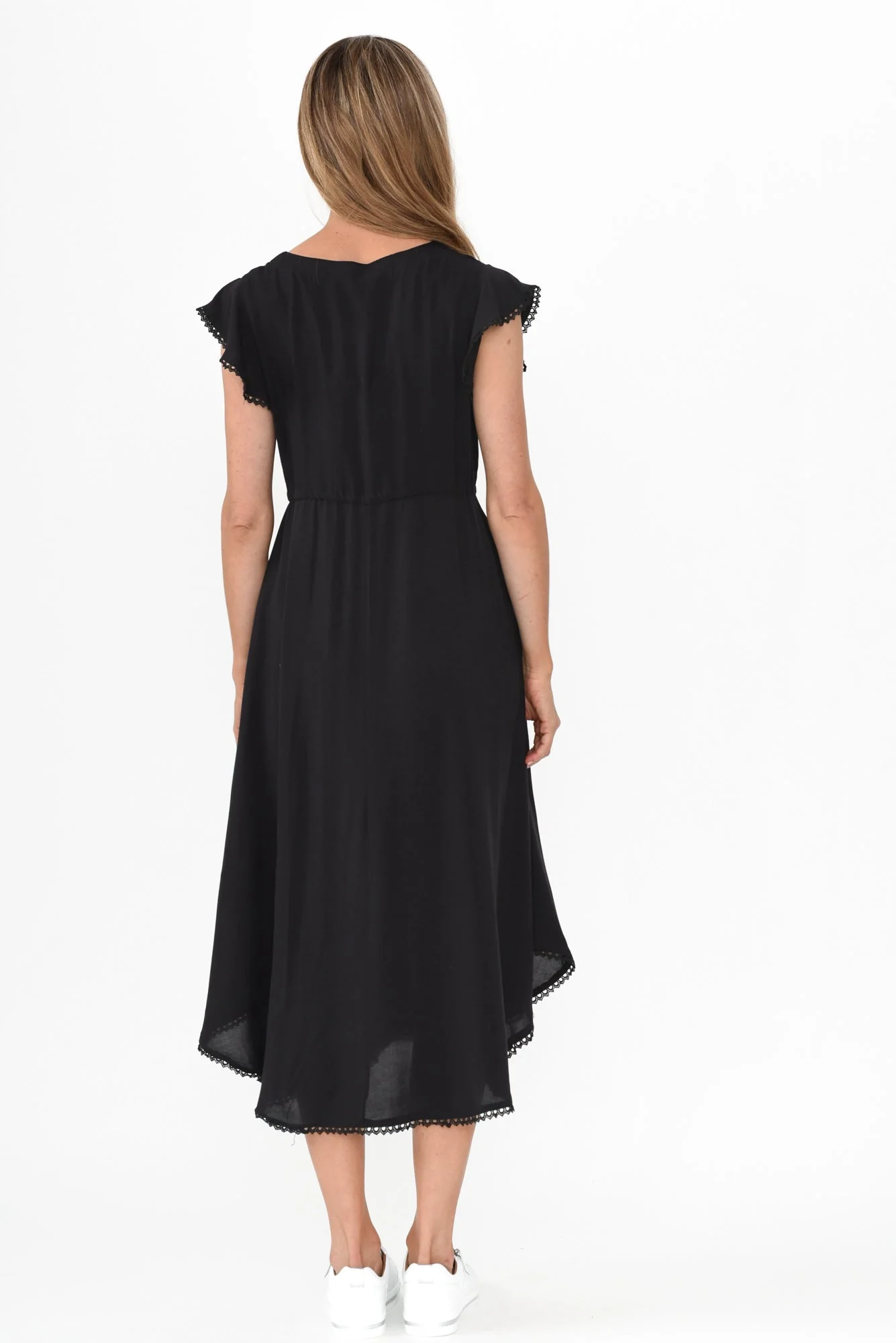 Libby Black Midi Dress - Image 5