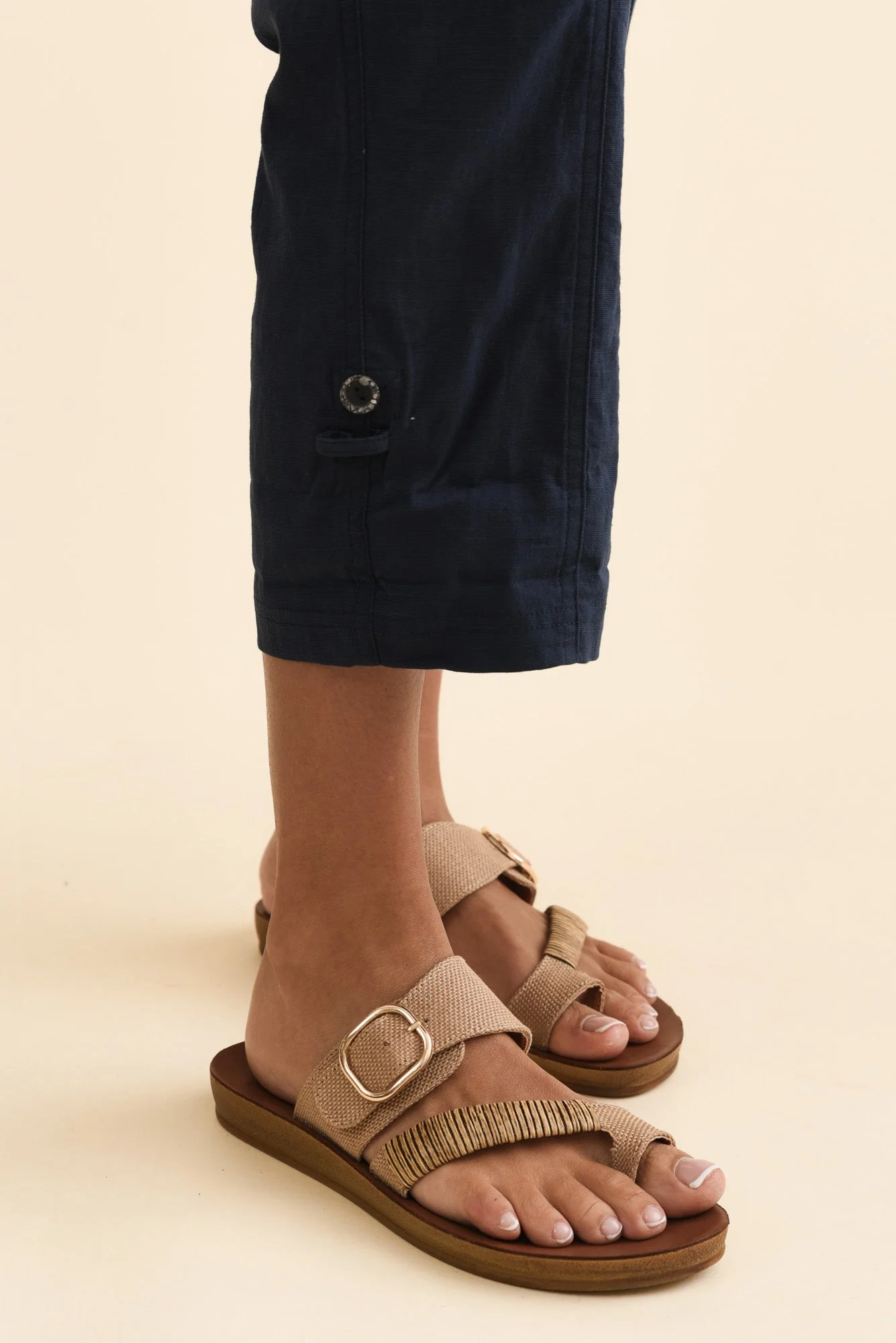 Lindsay Navy 7/8 Cargo Pants - Image 6
