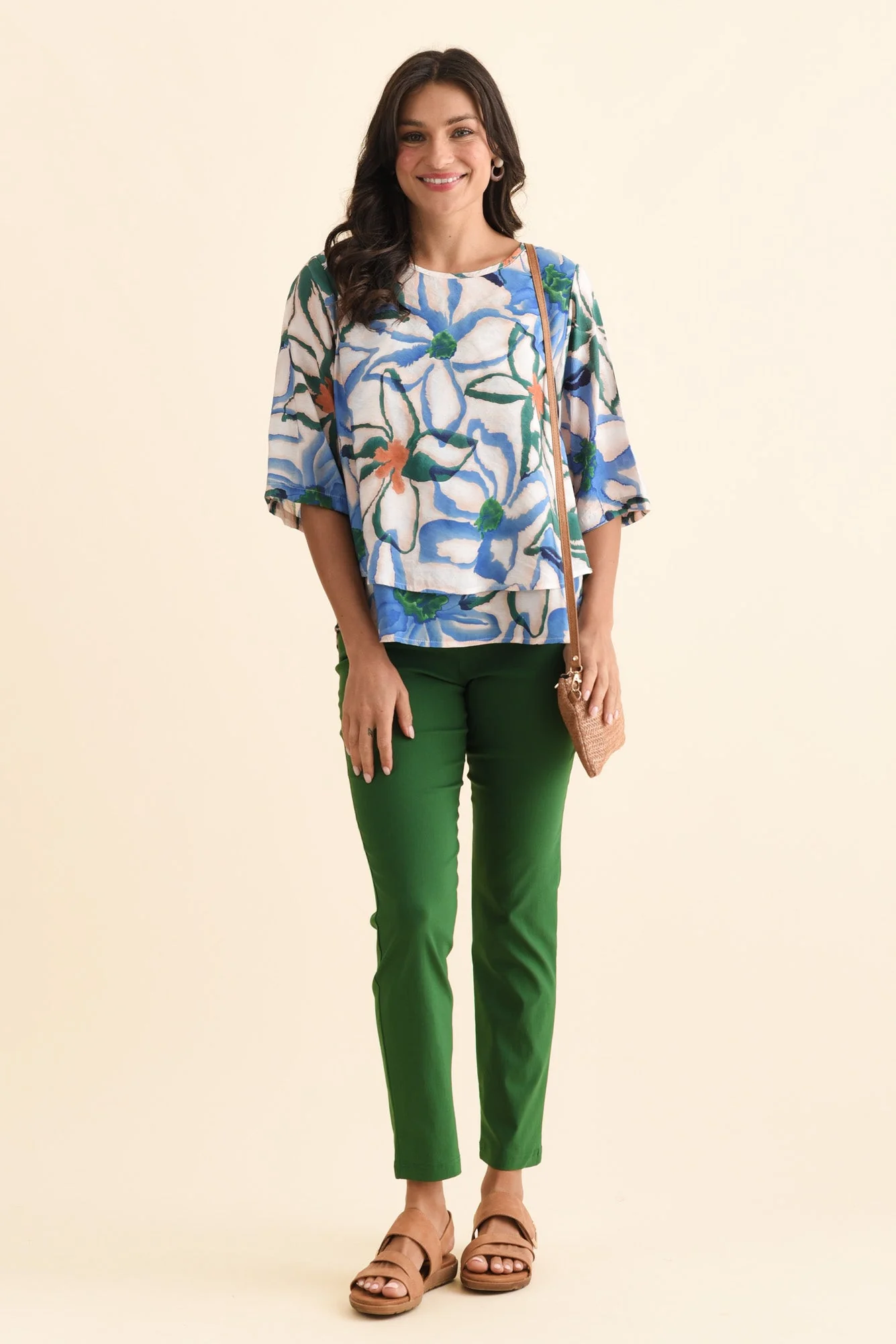 Liora Blue Flower Layered Top - Image 6
