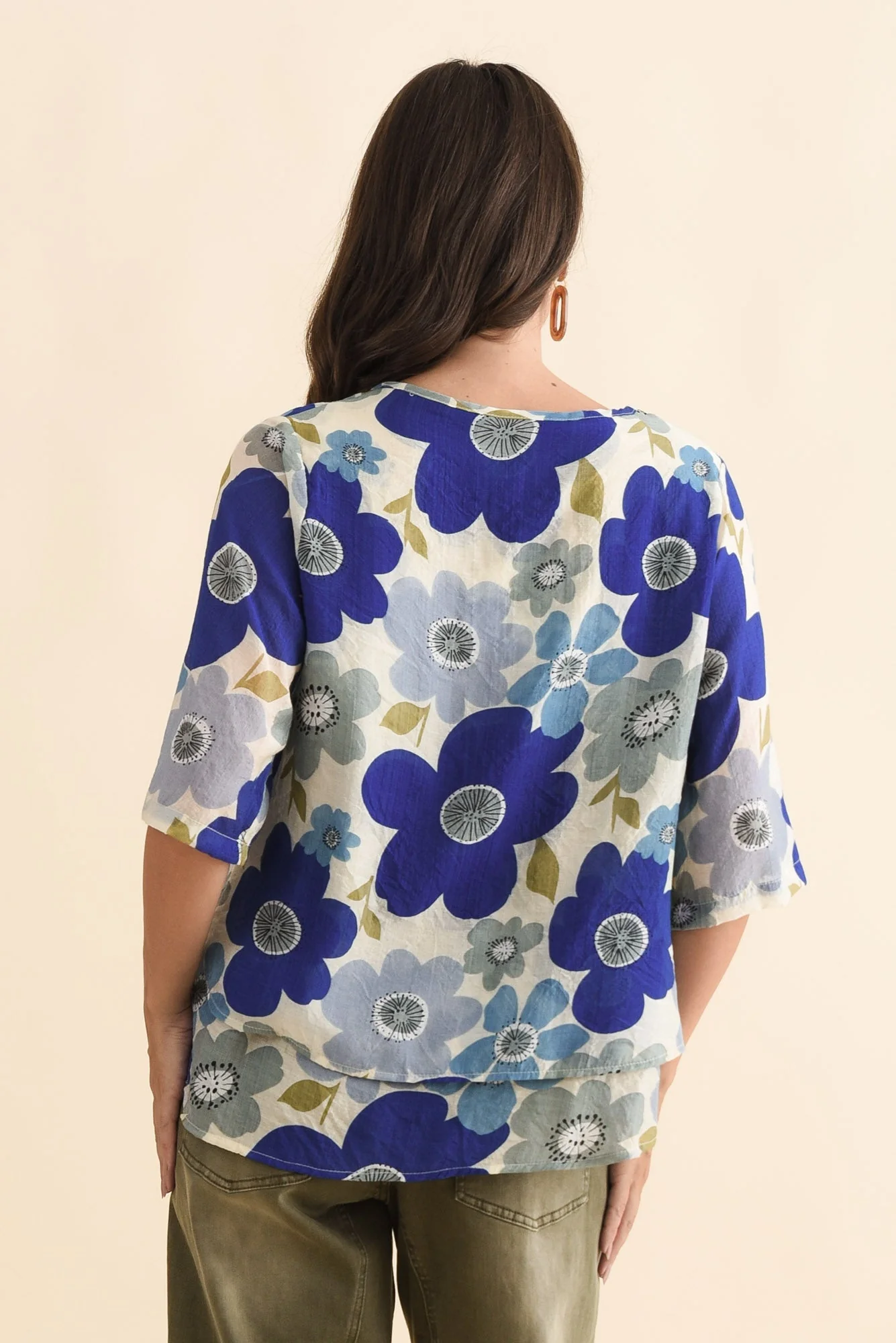 Liora Blue Garden Layered Top - Image 4