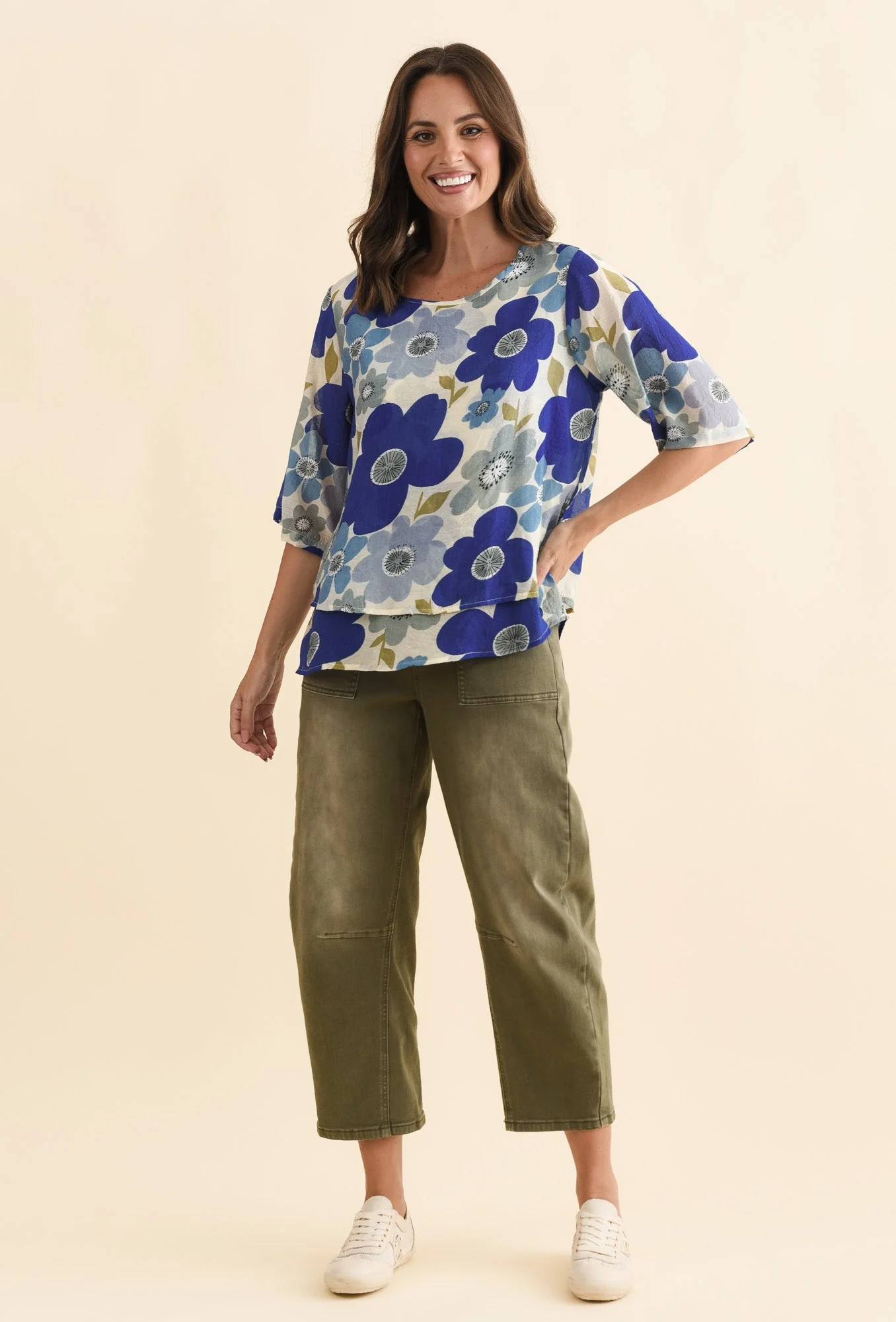 Liora Blue Garden Layered Top - Image 6