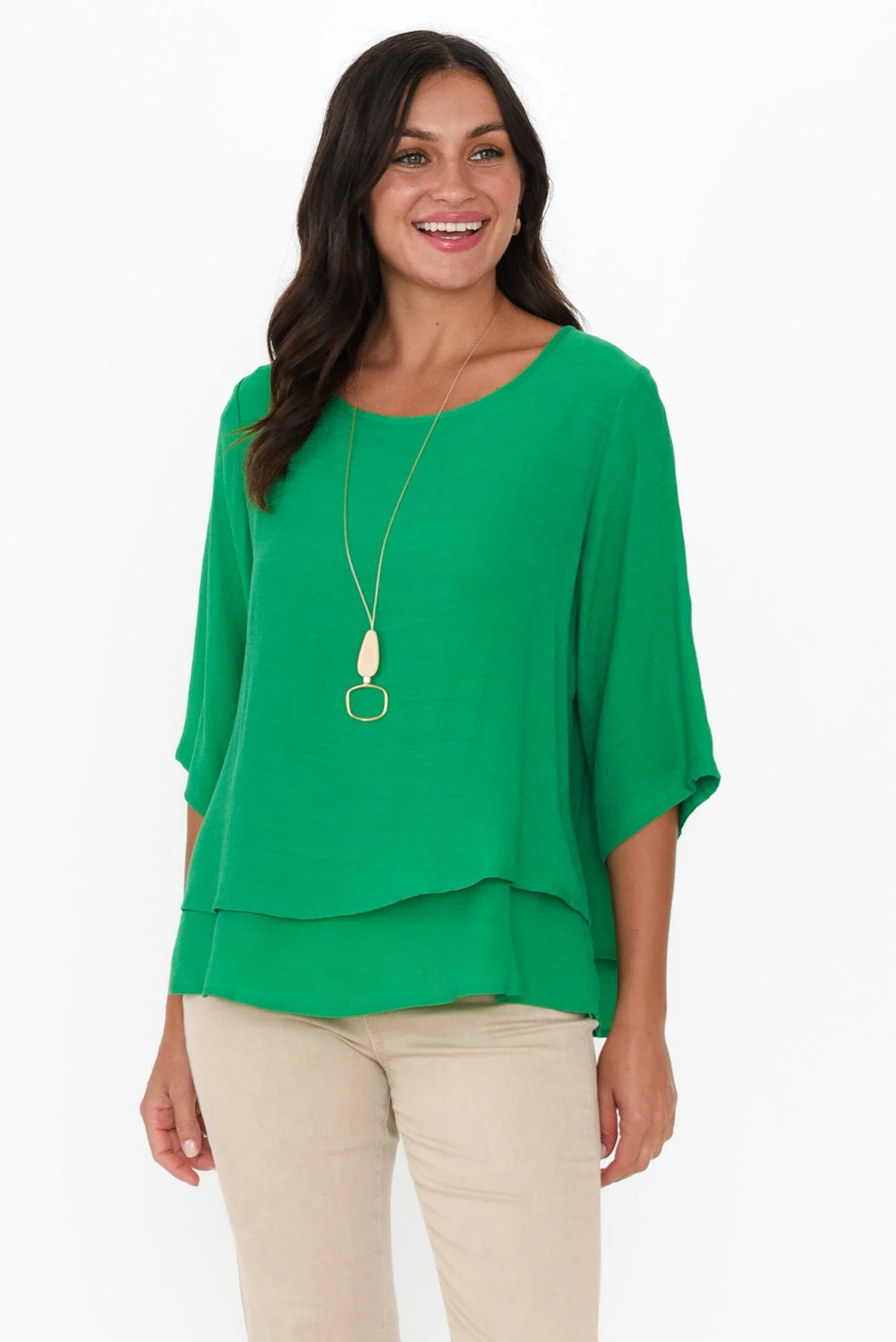 Liora Green Layered Top