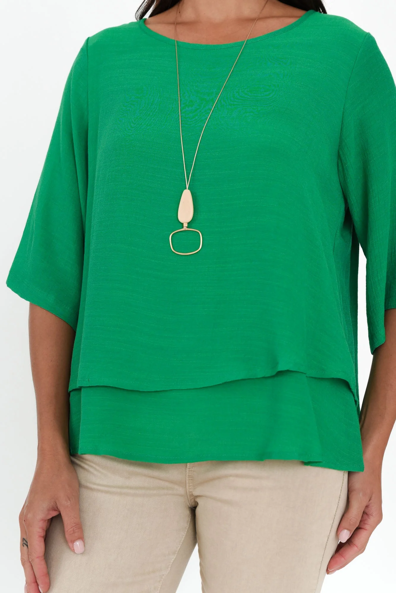 Liora Green Layered Top - Image 5
