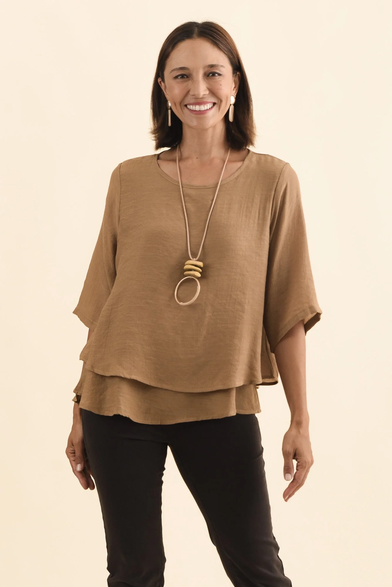 Liora Mocha Layered Top