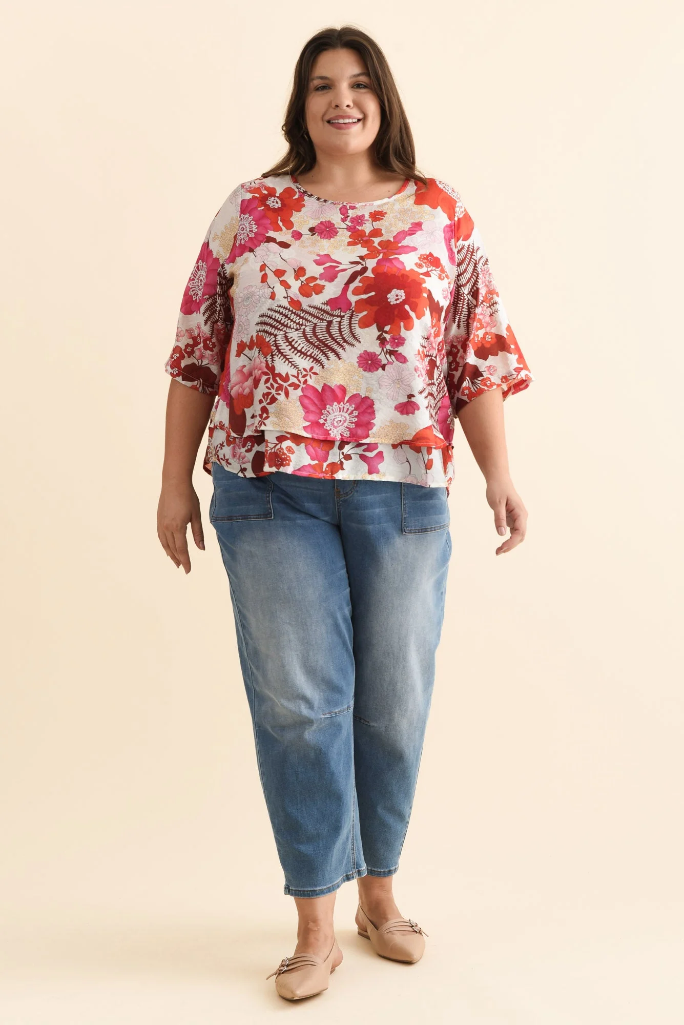 Liora Orange Garden Layered Top - Image 12