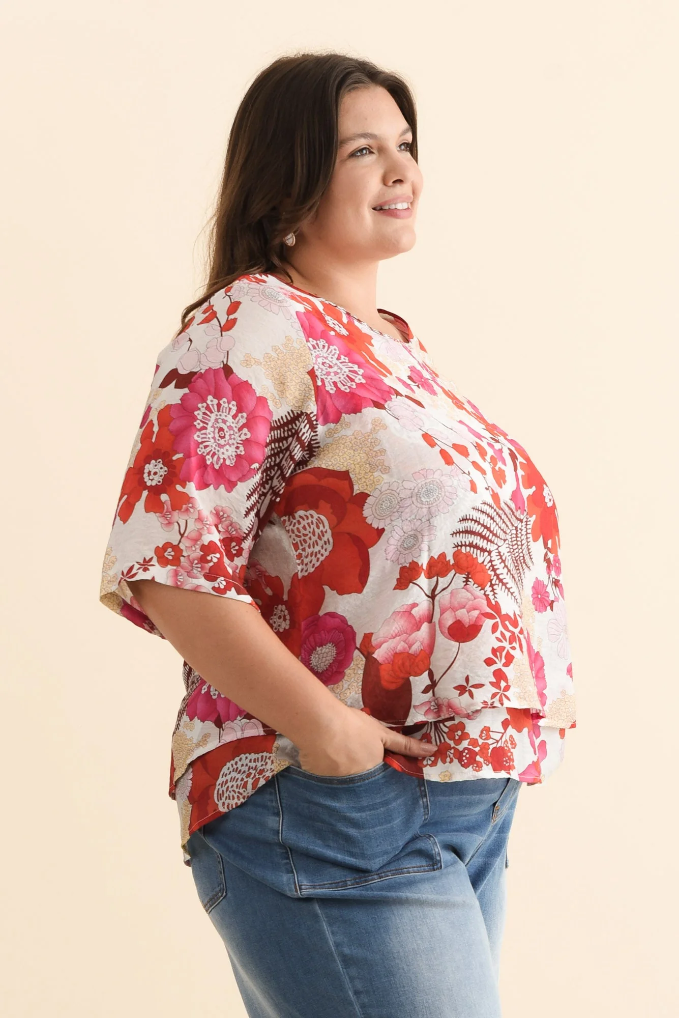 Liora Orange Garden Layered Top - Image 13