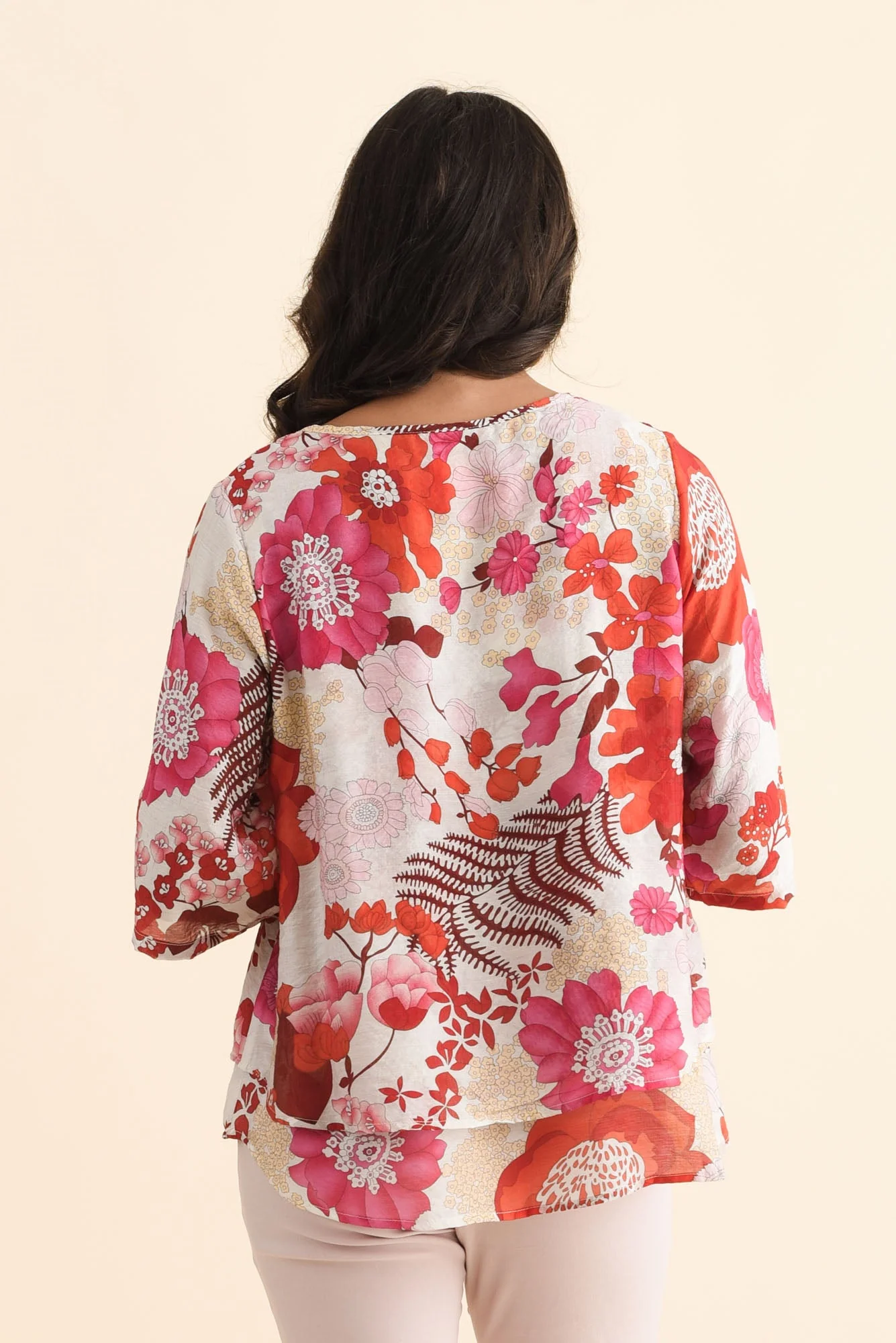 Liora Orange Garden Layered Top - Image 4