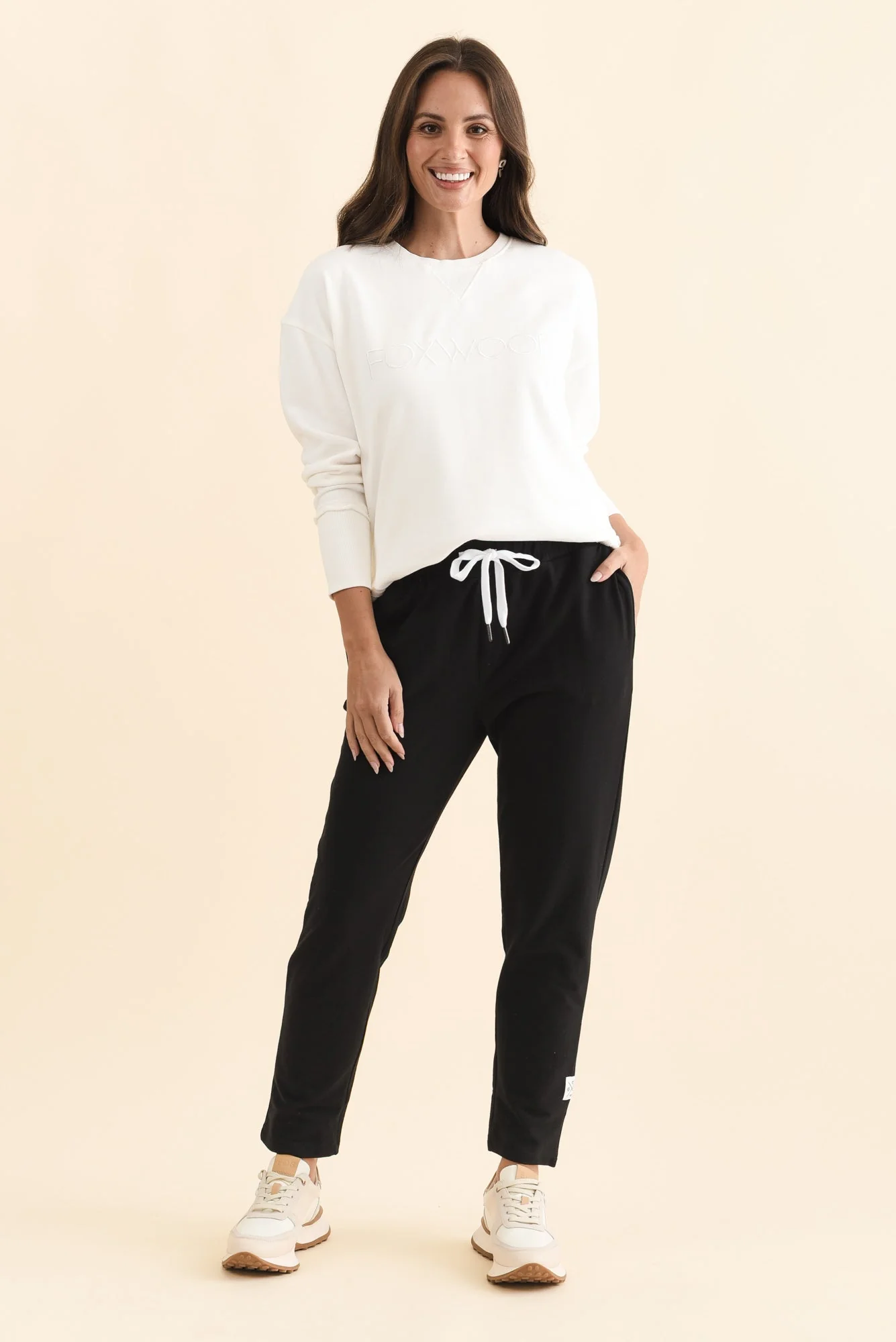 Lobby Black Cotton Relaxed Sweatpants - Image 7