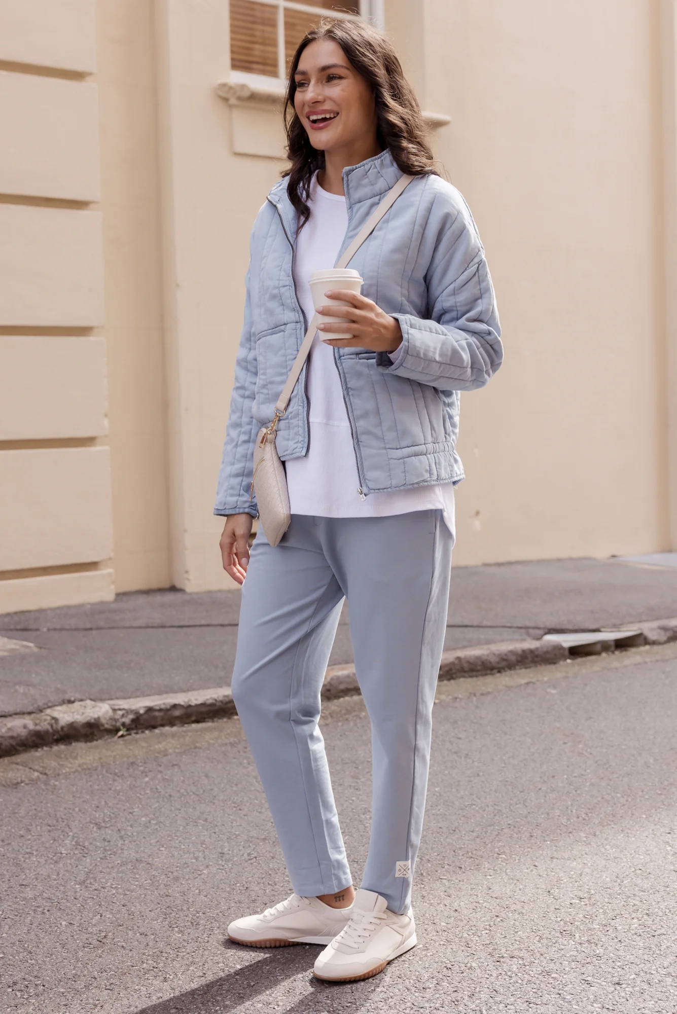 Lobby Light Blue Cotton Relaxed Sweatpants - Image 2