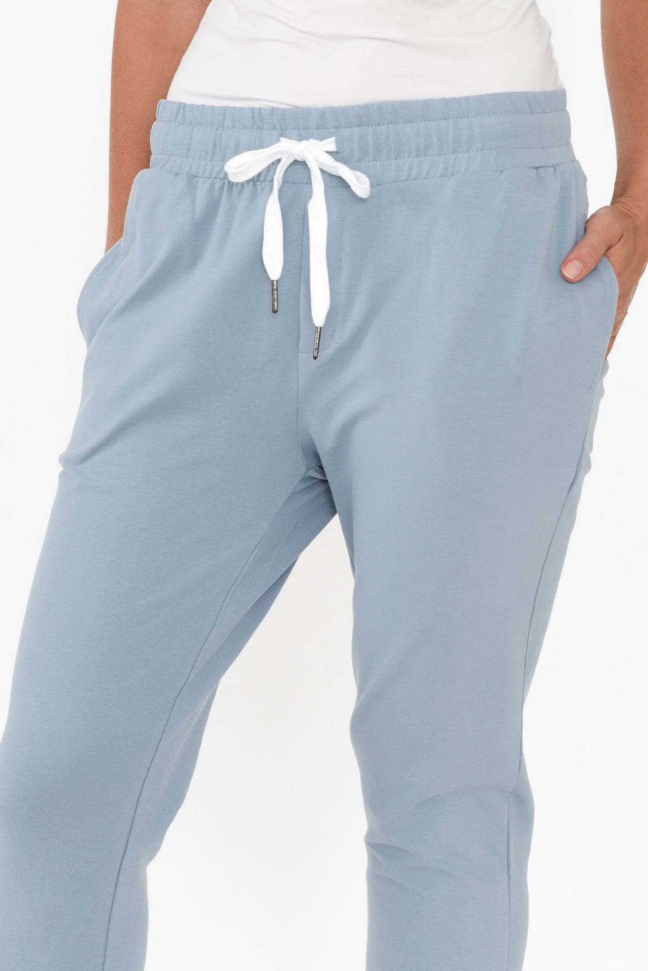 Lobby Light Blue Cotton Relaxed Sweatpants - Image 6