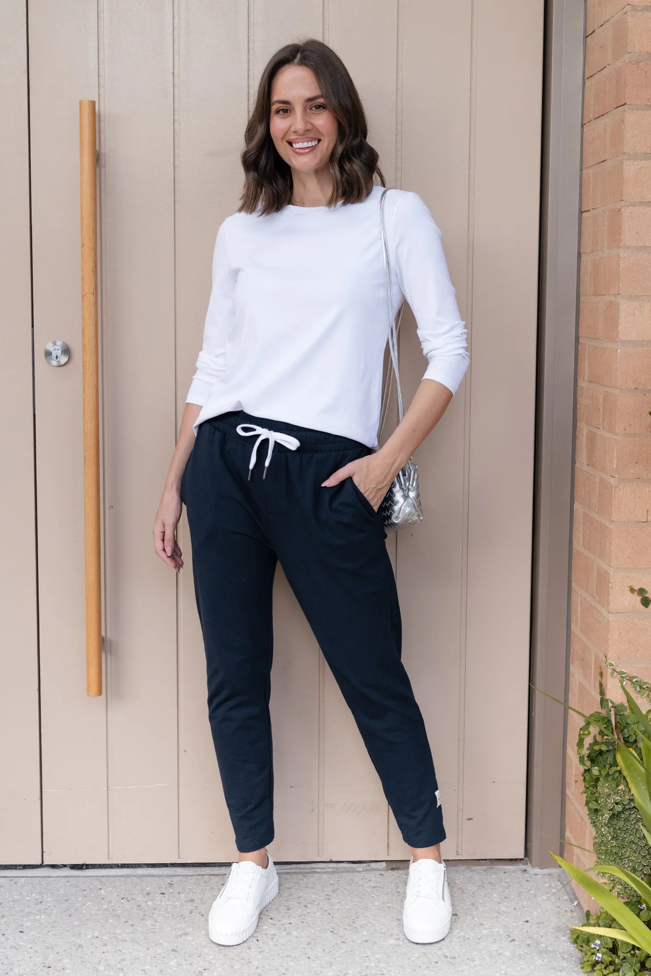 Lobby Navy Cotton Relaxed Sweatpants