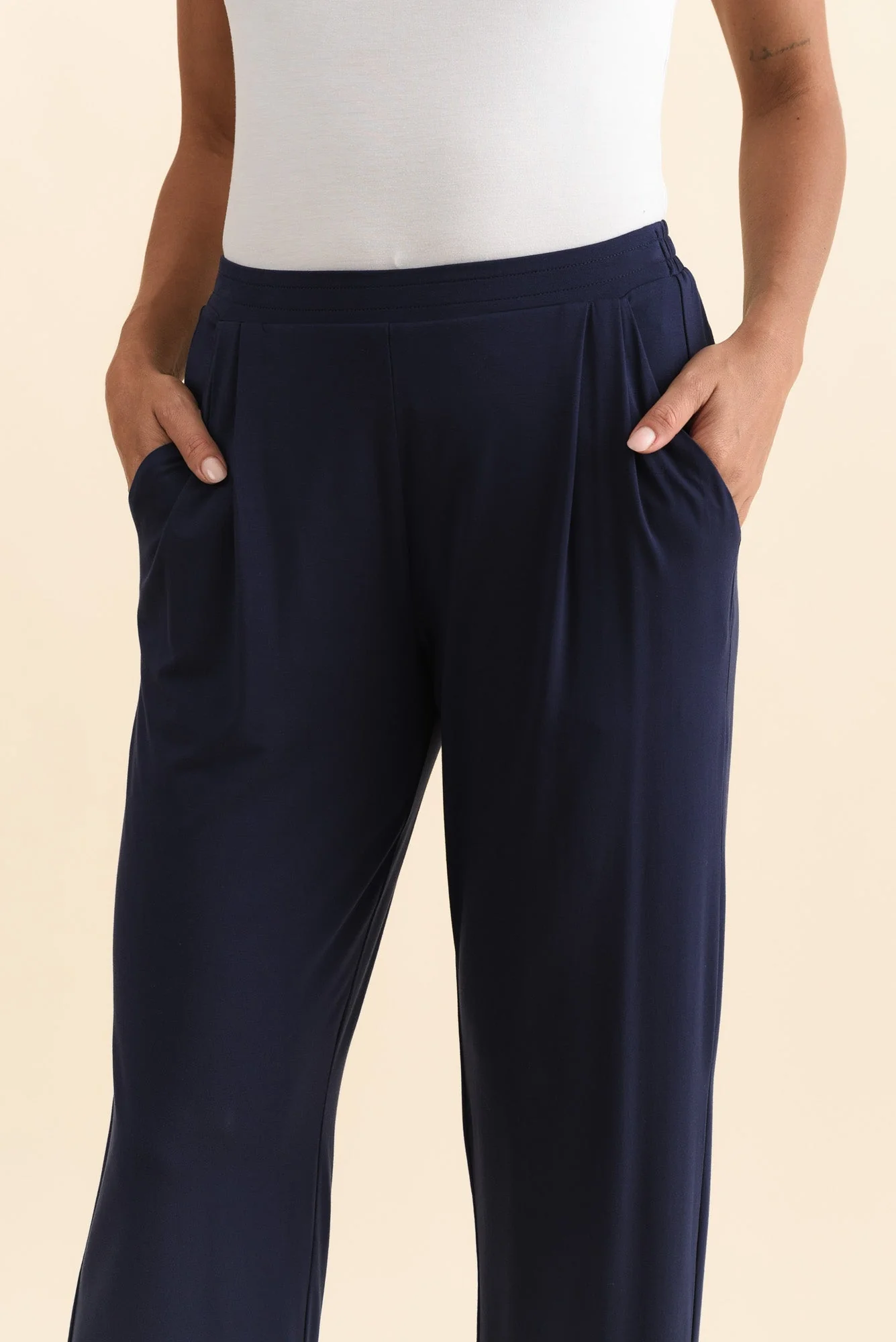 Lopez Navy Pocket Pants - Petite - Image 6