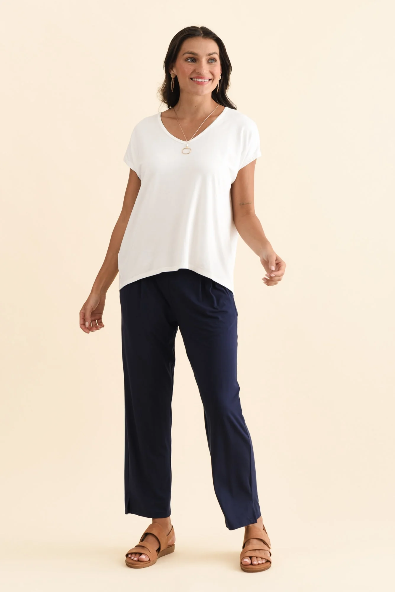Lopez Navy Pocket Pants - Petite - Image 7