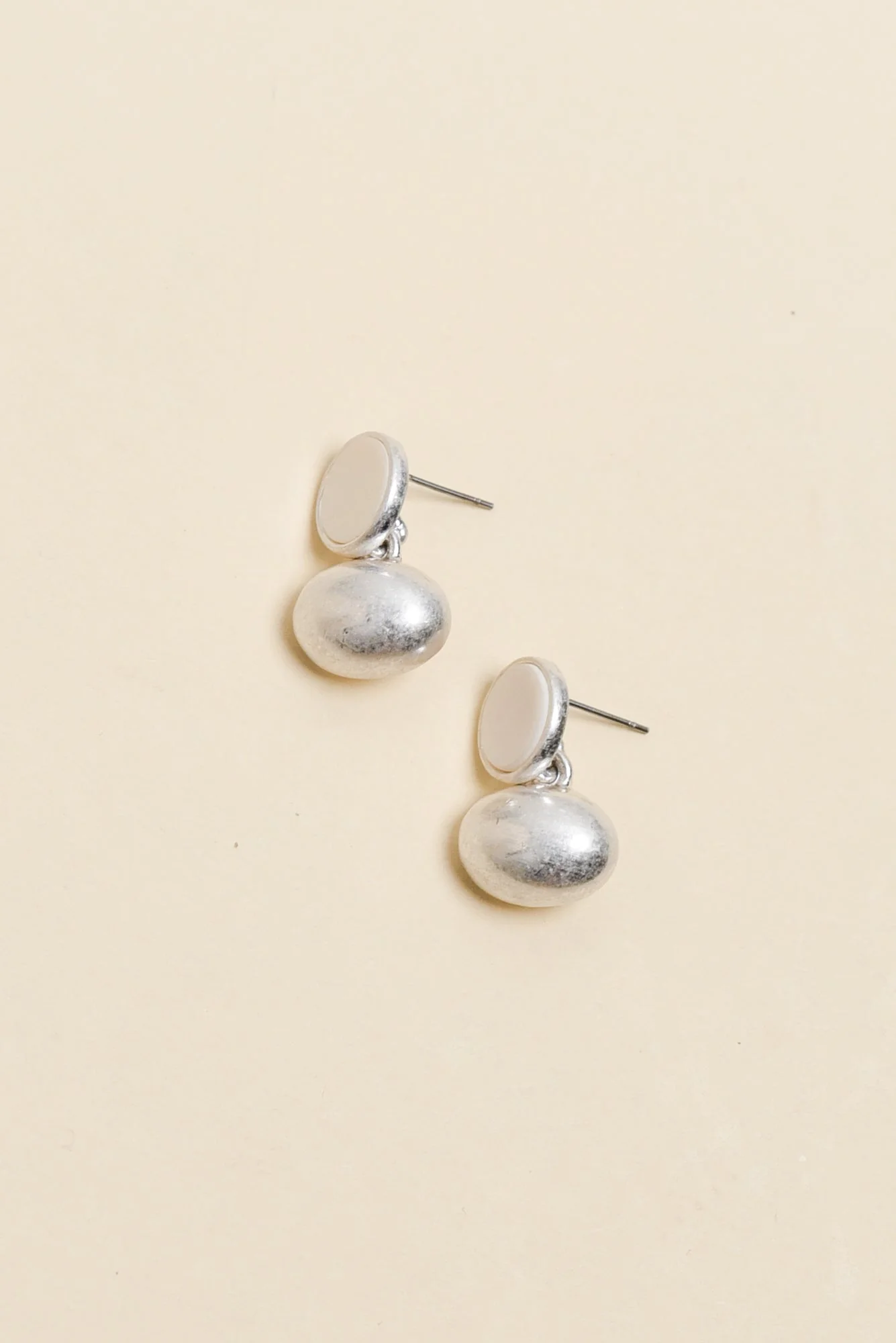 Lucine Silver Ball Drop Earrings