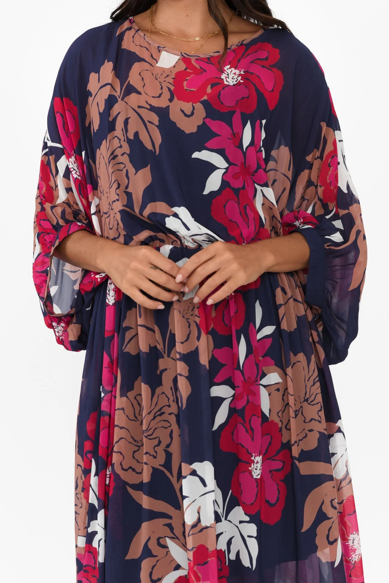 Magnetic Navy Floral Long Sleeve Dress - Image 5