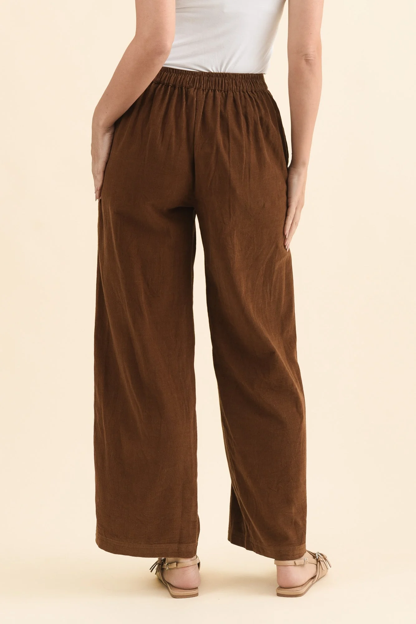 Makenna Brown Corduroy Tassel Pants - Image 4