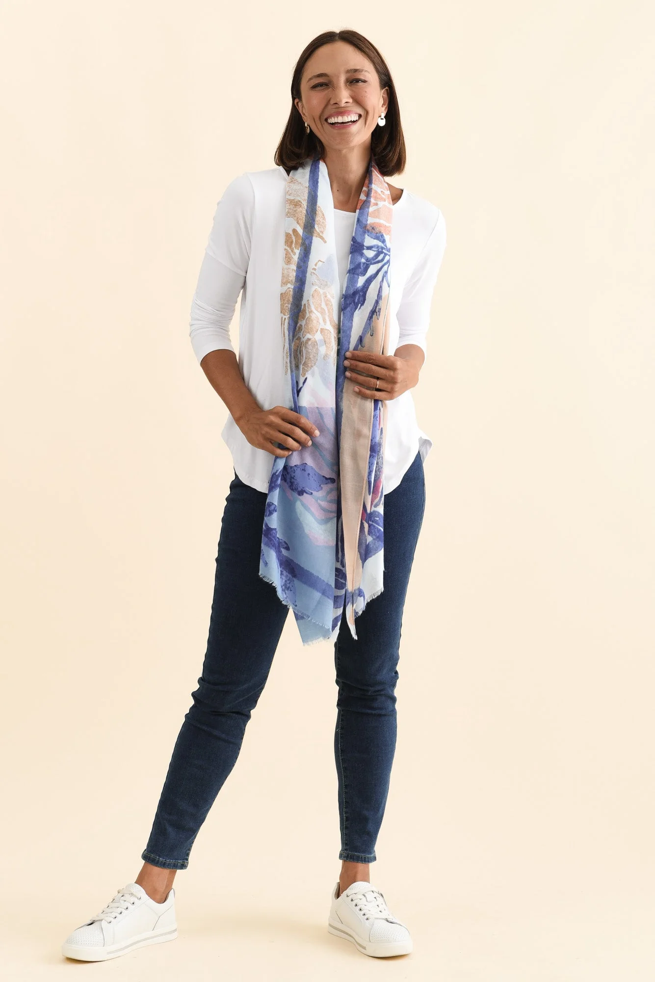 Maleny Blue Garden Scarf - Image 2