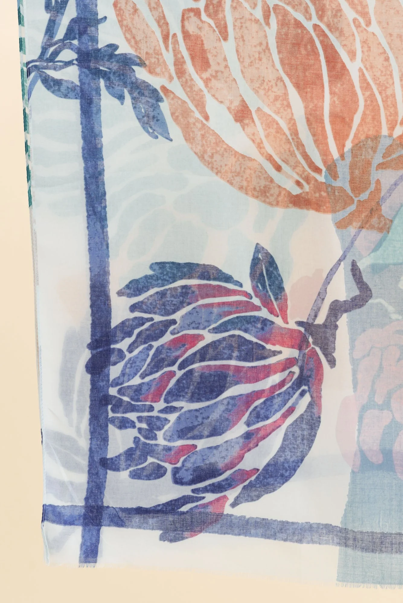 Maleny Blue Garden Scarf - Image 3