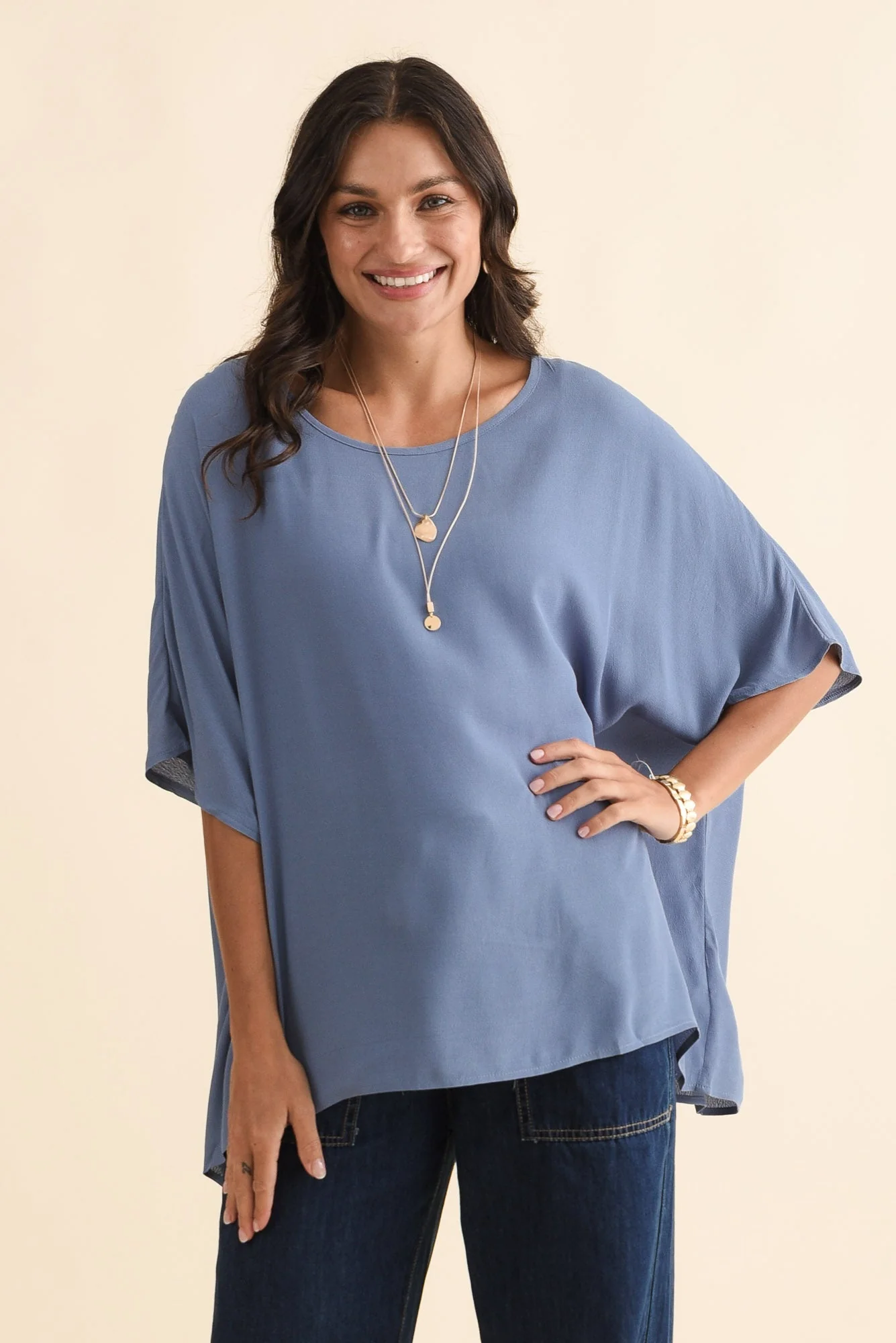 Mali Steel Drape Top