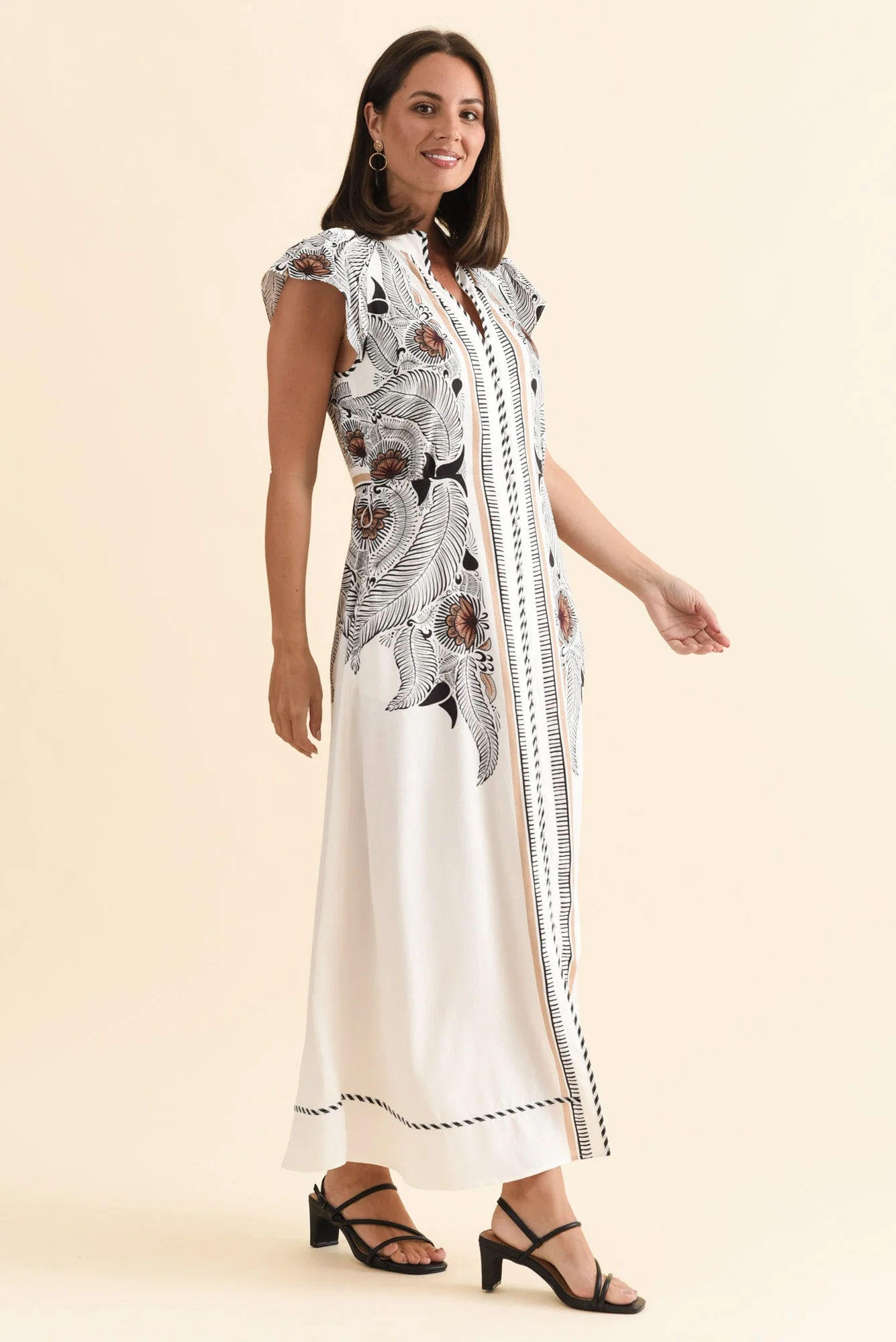 Malika Ivory Casablanca Tie Dress - Image 3