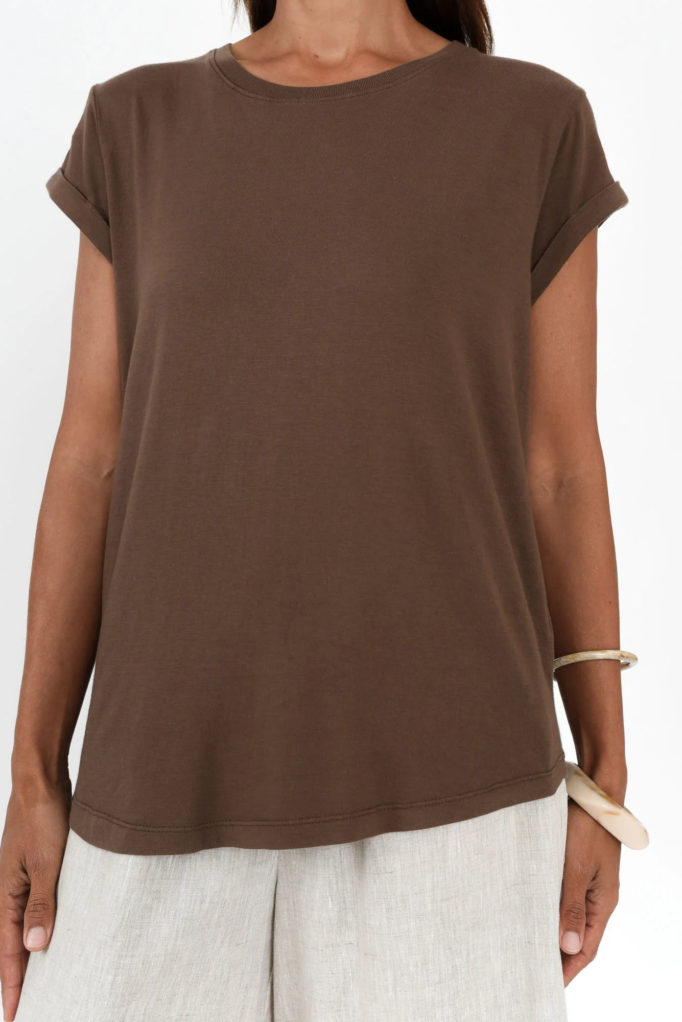 Manly Chocolate Cotton Tee - Image 5