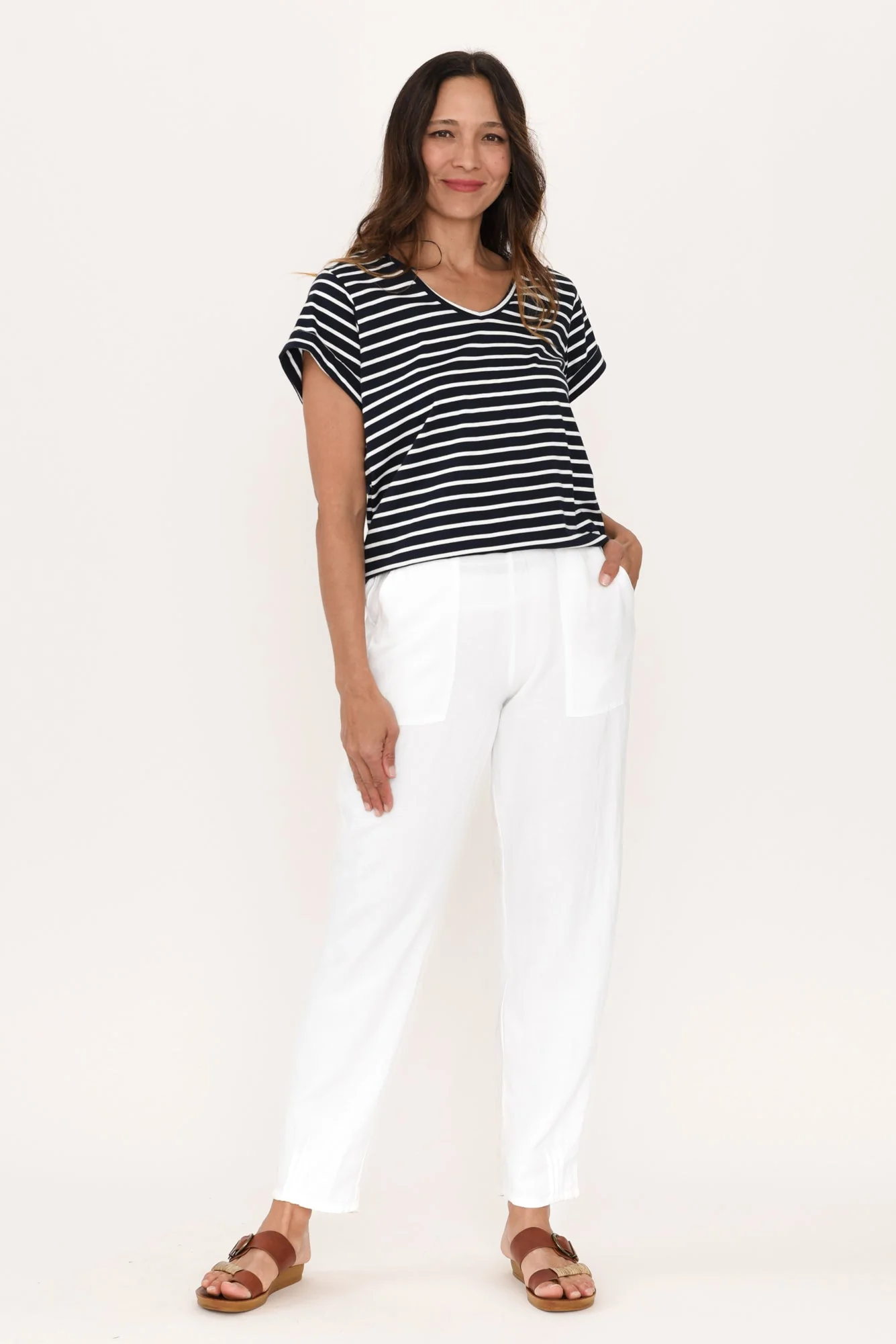 Manon White Cropped Pants - Image 6