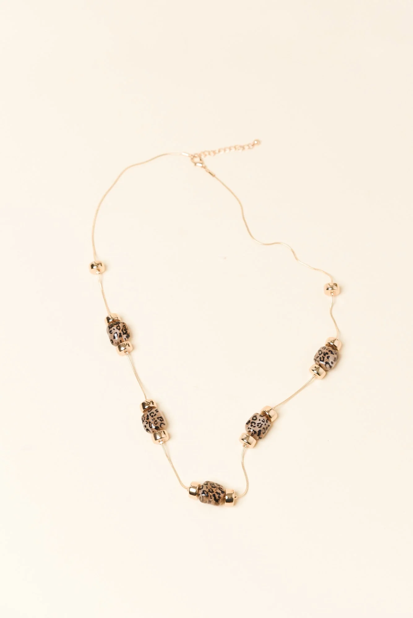 Mardie Gold Leopard Beaded Necklace