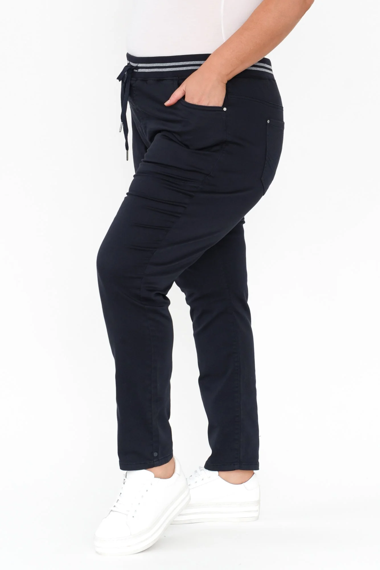 Margo Navy Drawstring Pants - Image 10