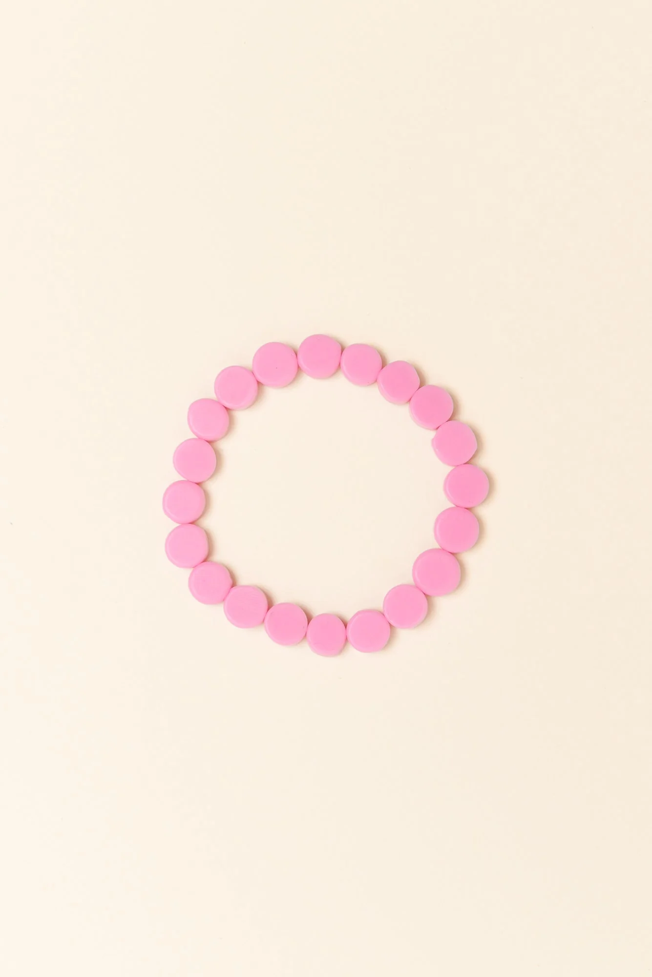 Mari Pink Resin Beaded Bracelet
