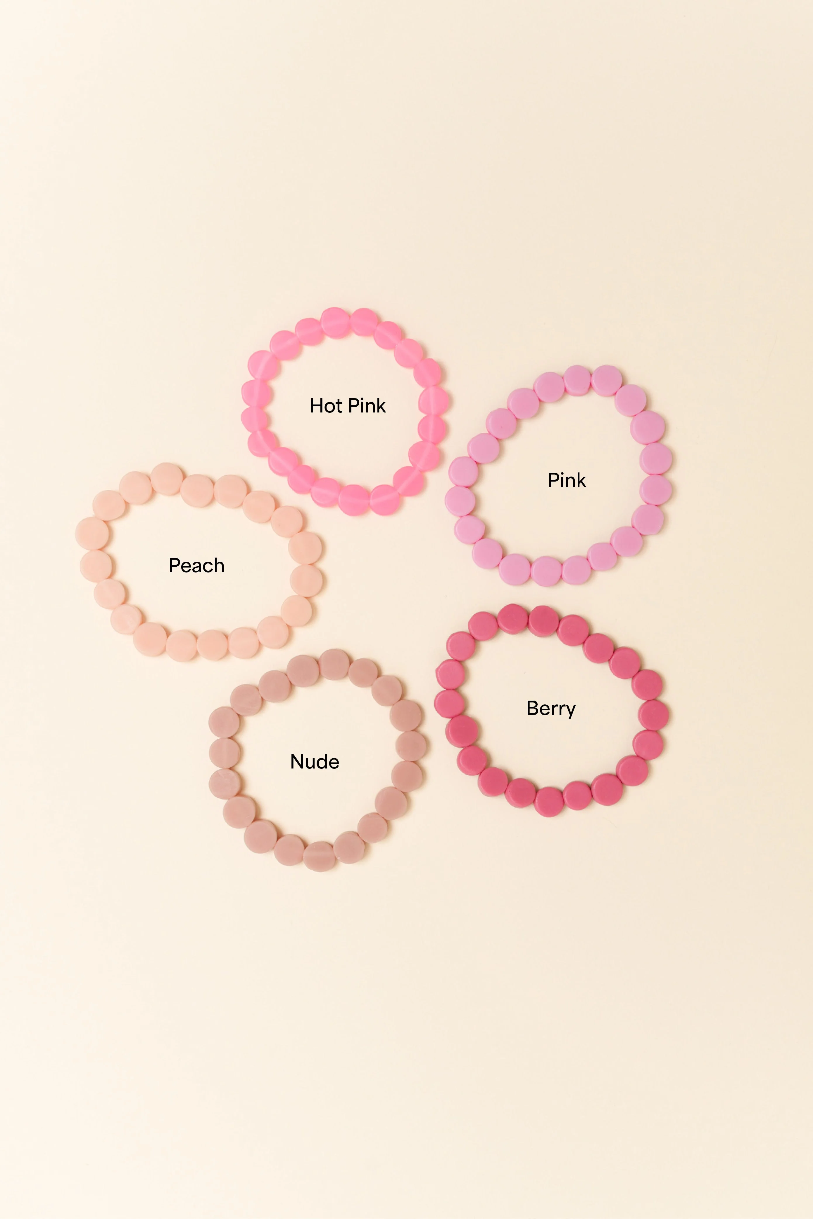 Mari Pink Resin Beaded Bracelet - Image 2