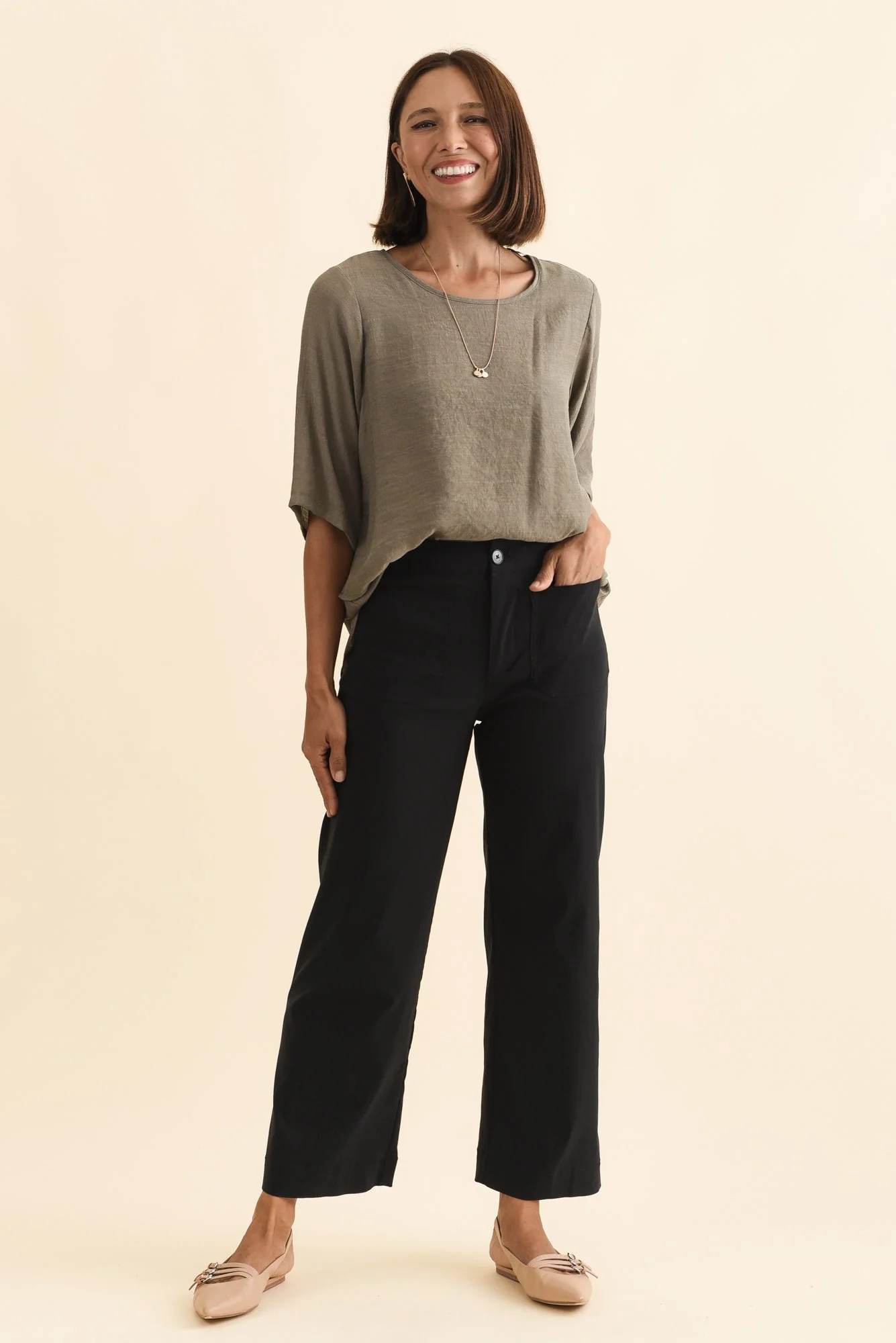 Marine Black Straight Leg Pants - Image 3