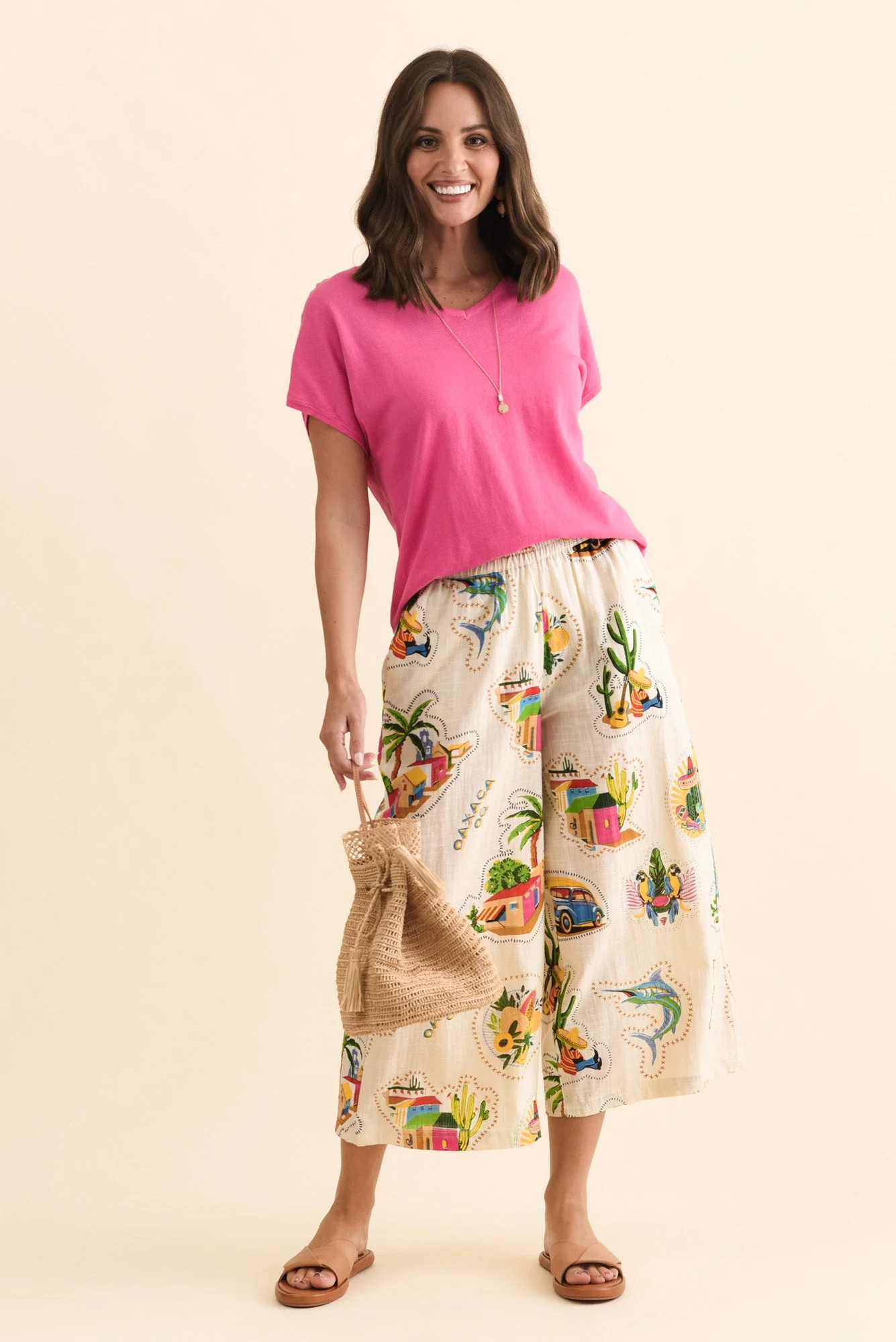 Marla Natural Fiesta Wide Leg Pants - Image 2