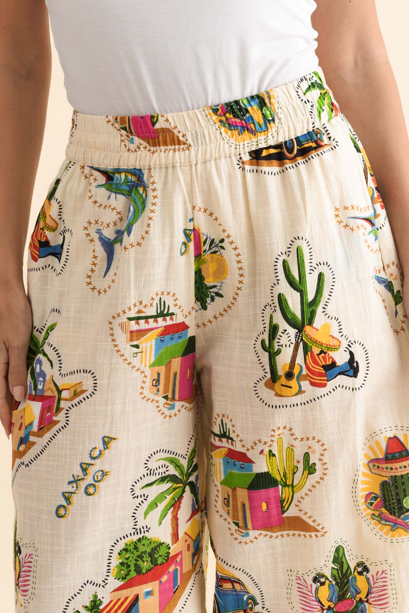Marla Natural Fiesta Wide Leg Pants - Image 5