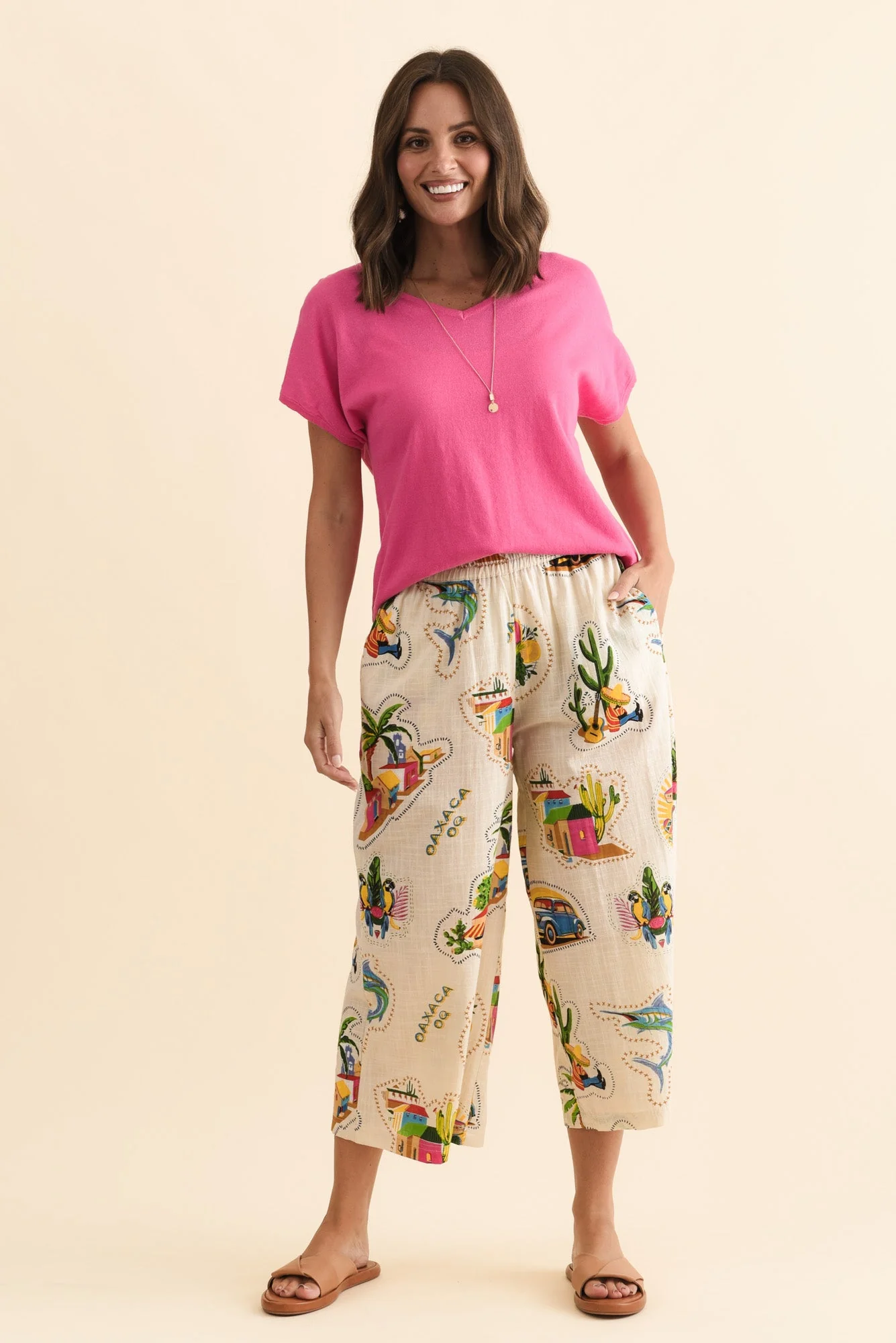 Marla Natural Fiesta Wide Leg Pants - Image 6