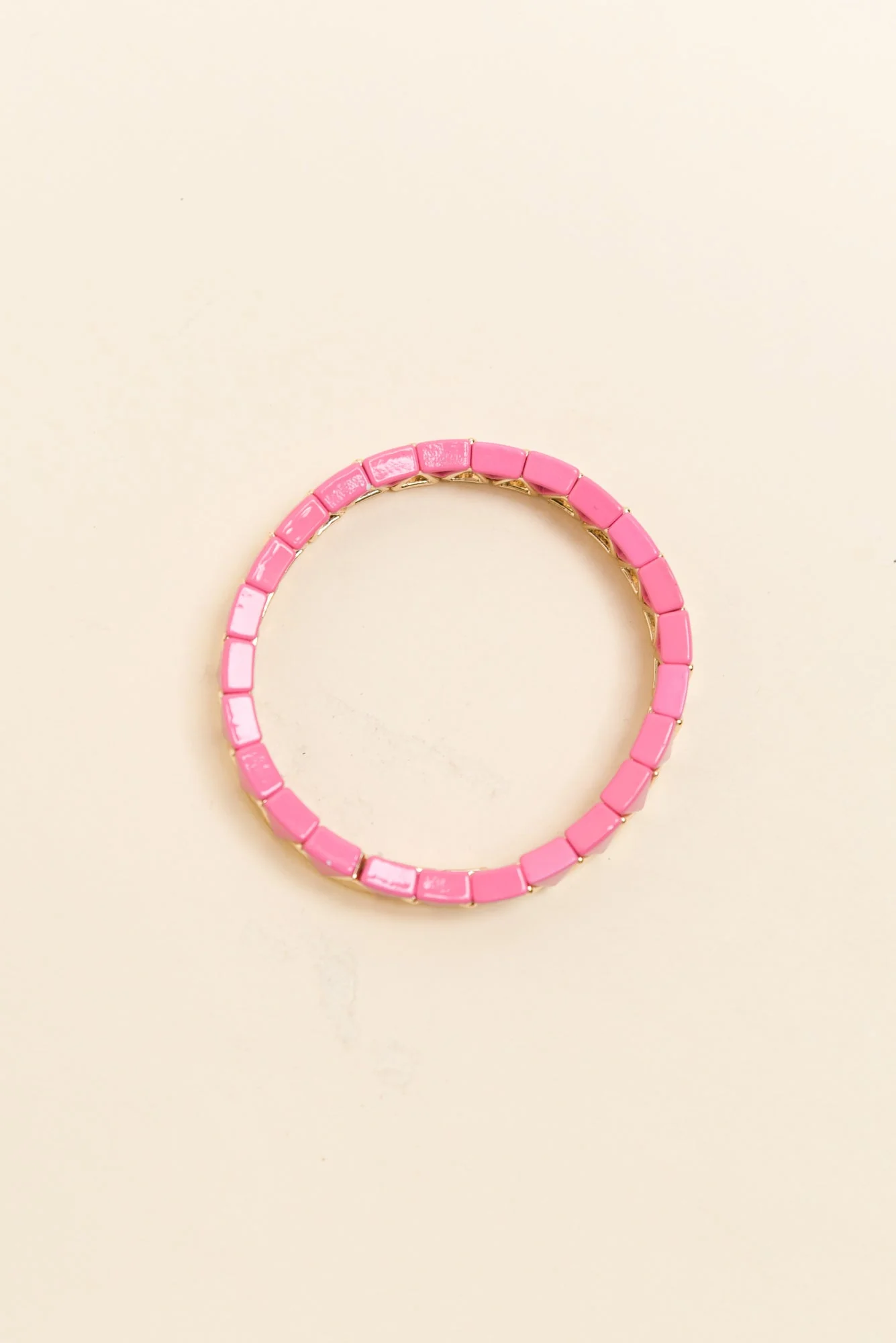 Martha Pink Beaded Bracelet - Image 2