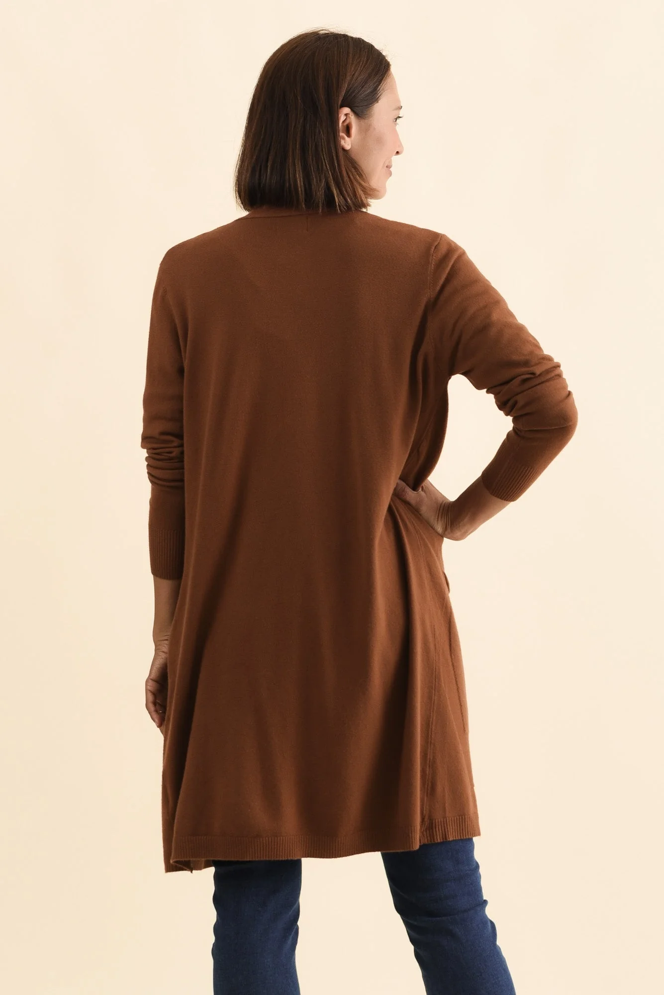 Mary Chocolate Pocket Cardigan - Image 5