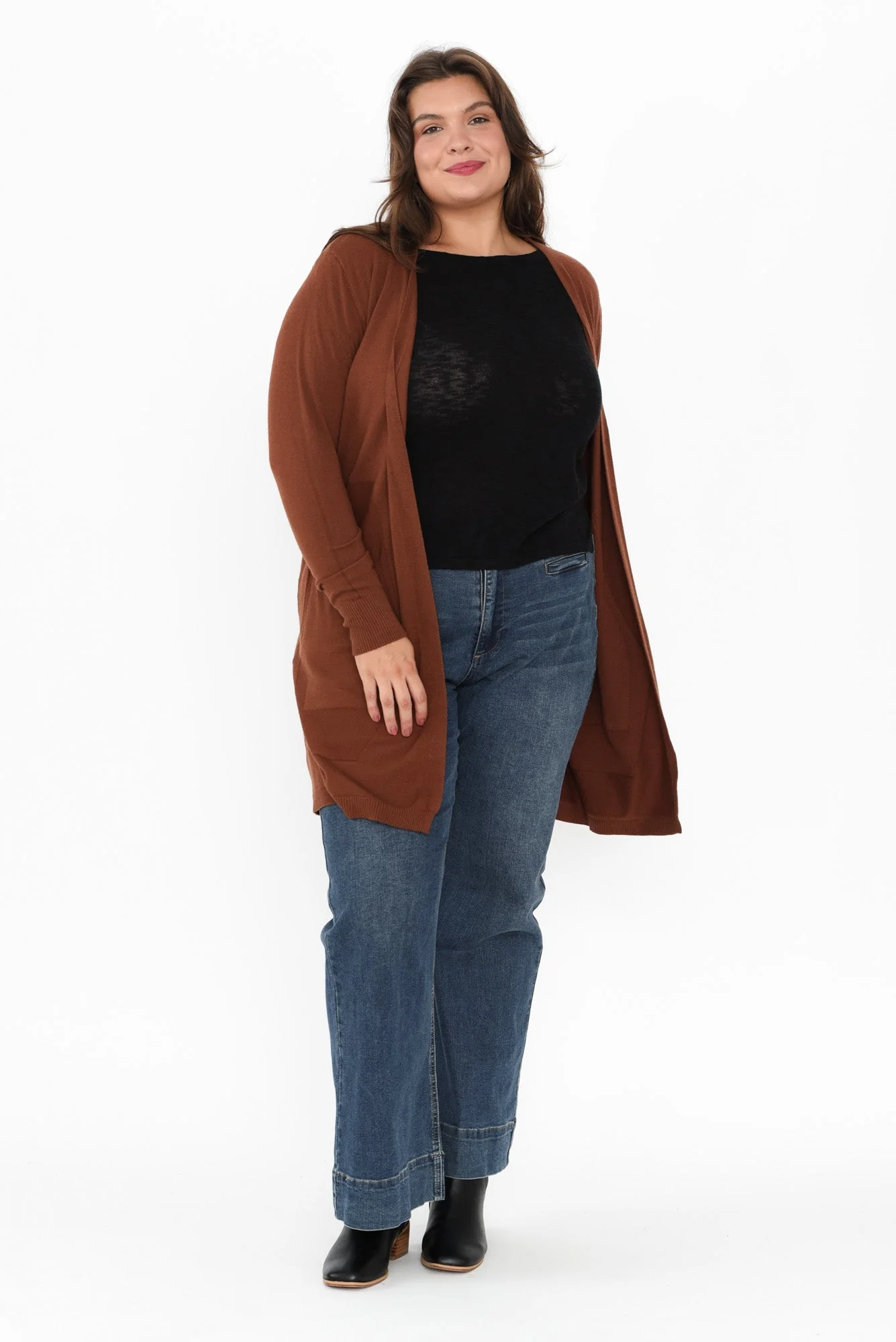Mary Chocolate Pocket Cardigan - Image 8