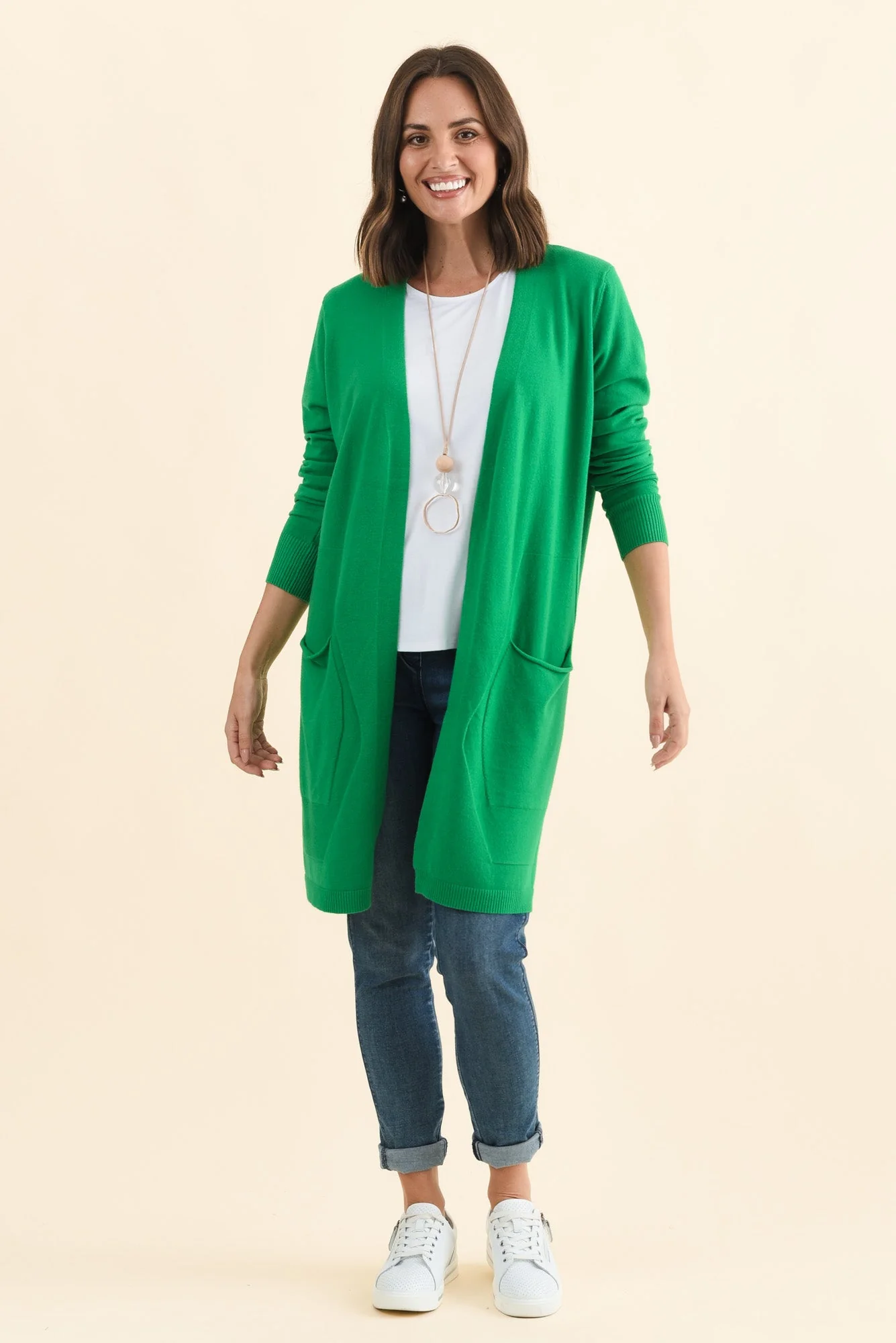 Mary Forest Green Pocket Cardigan - Image 6
