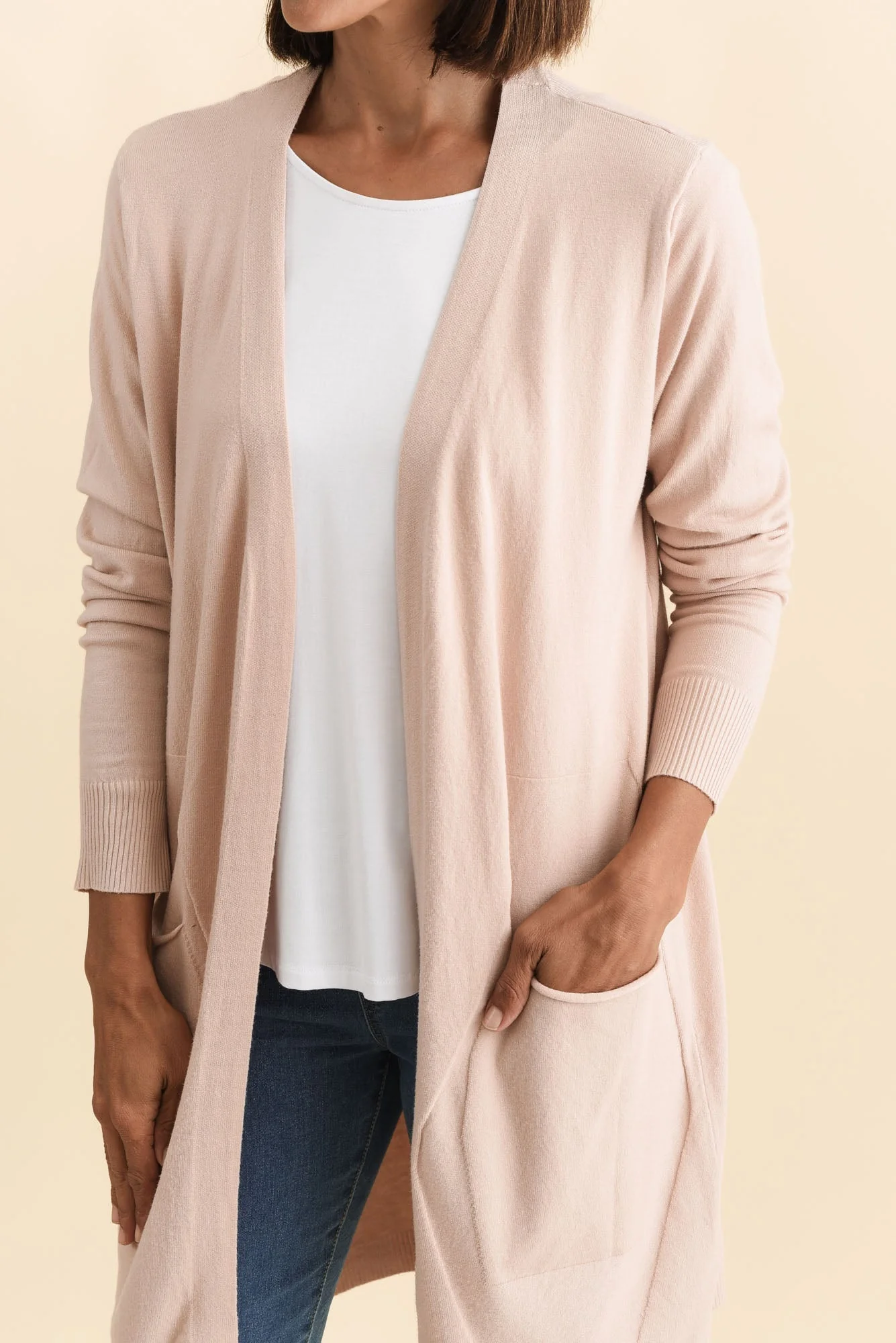 Mary Light Pink Pocket Cardigan - Image 5