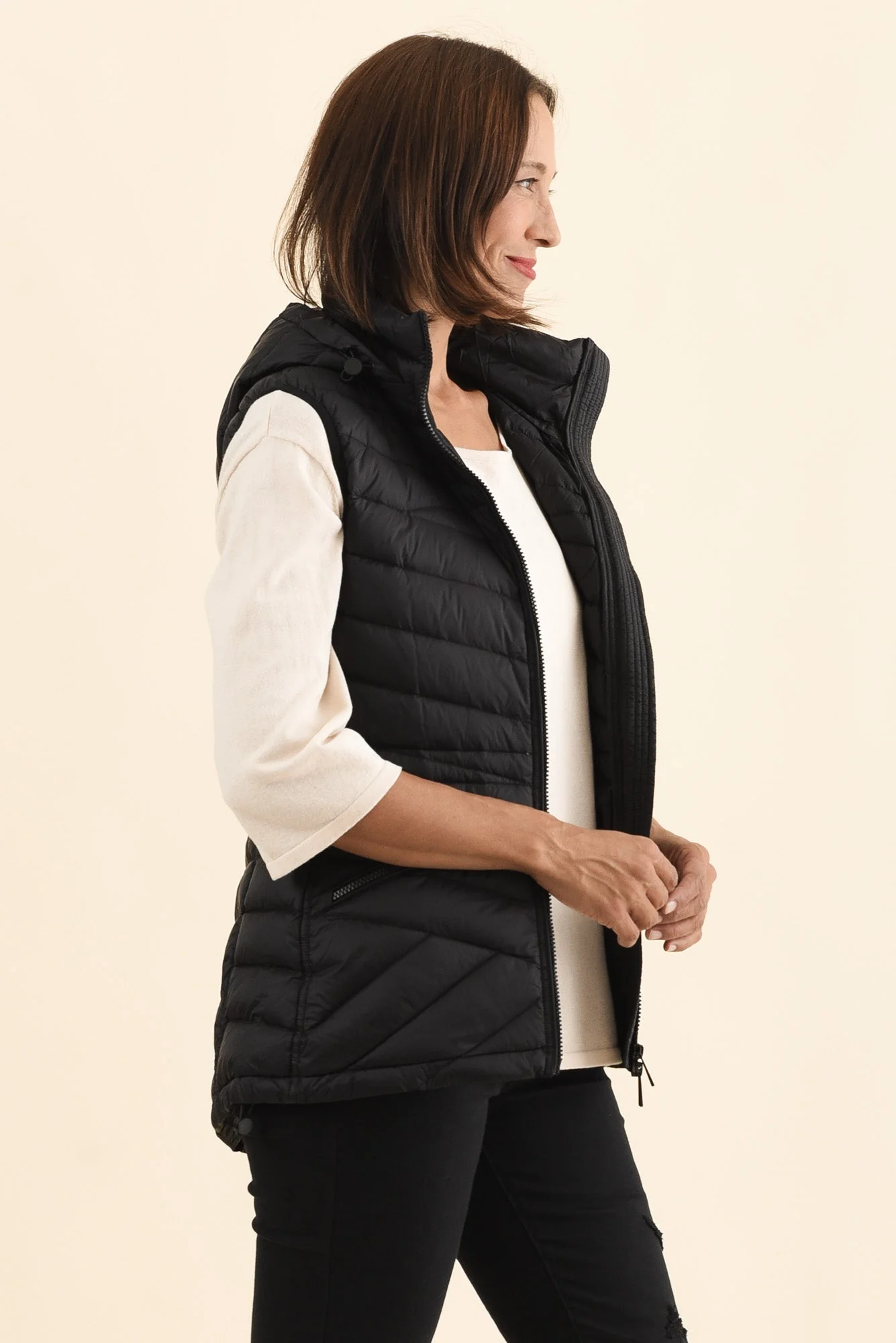 Maryclaire Black Down Puffer Vest - Image 3