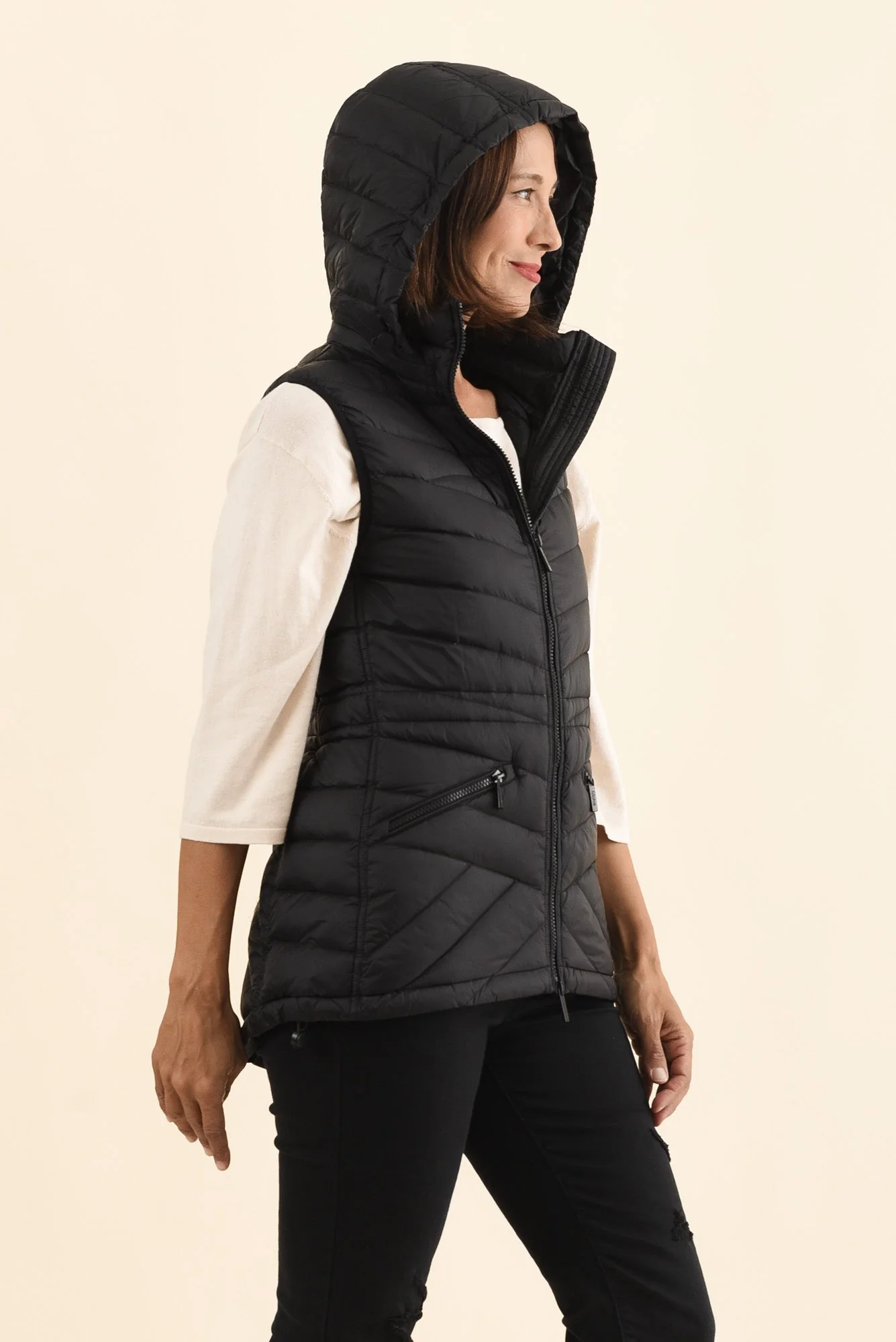 Maryclaire Black Down Puffer Vest - Image 4