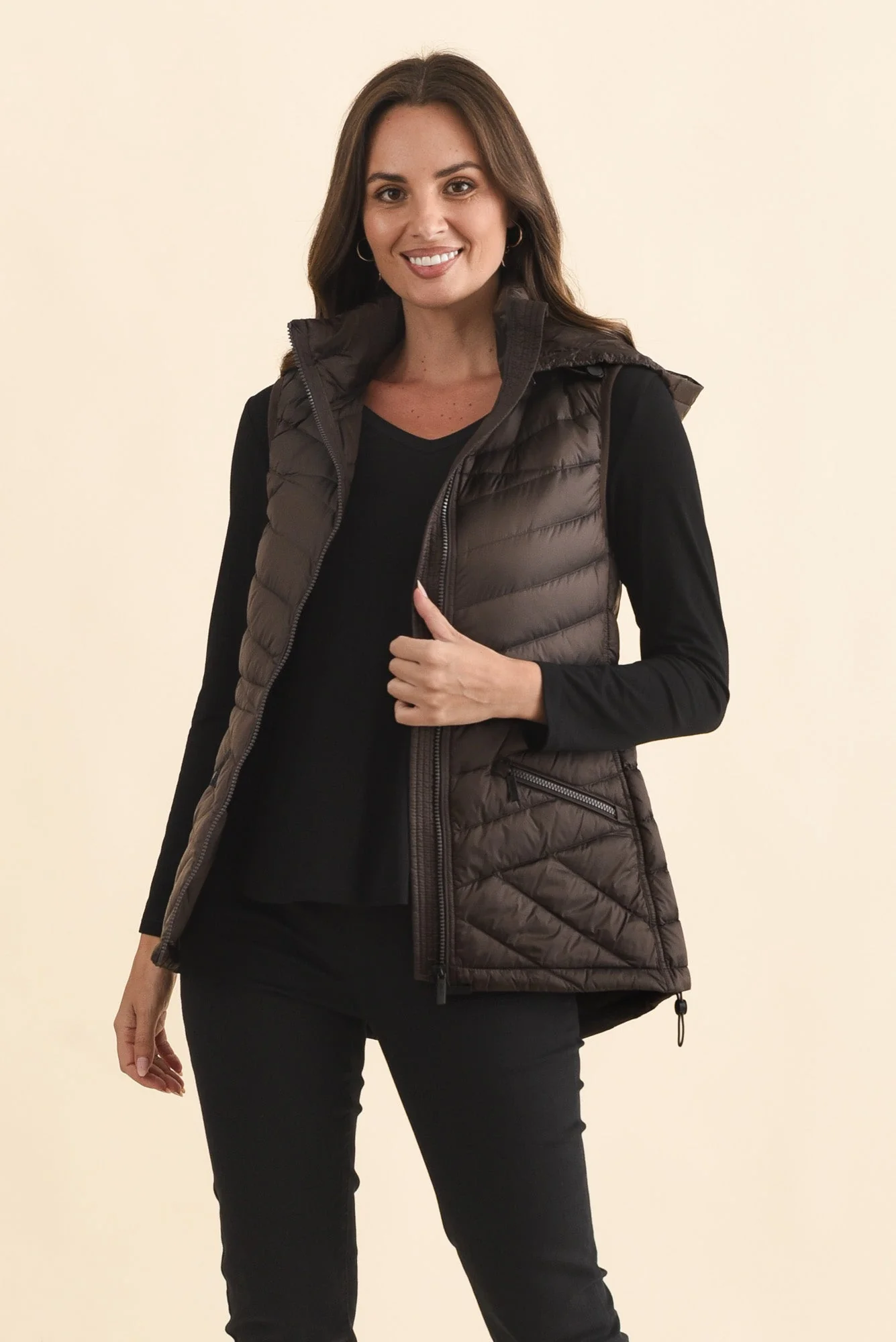 Maryclaire Chocolate Down Puffer Vest