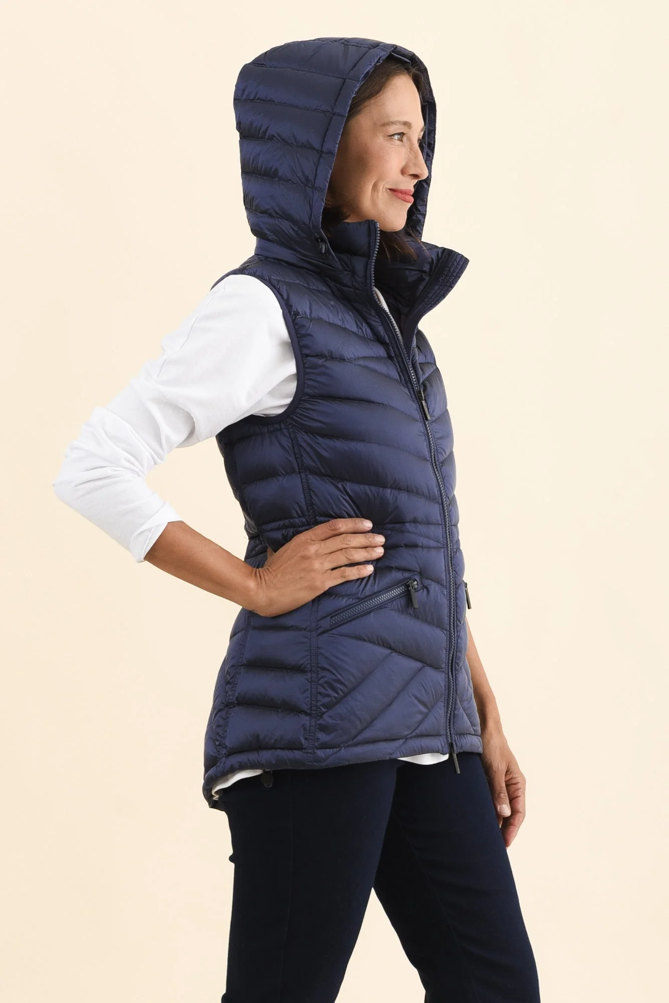 Maryclaire Navy Down Puffer Vest - Image 5
