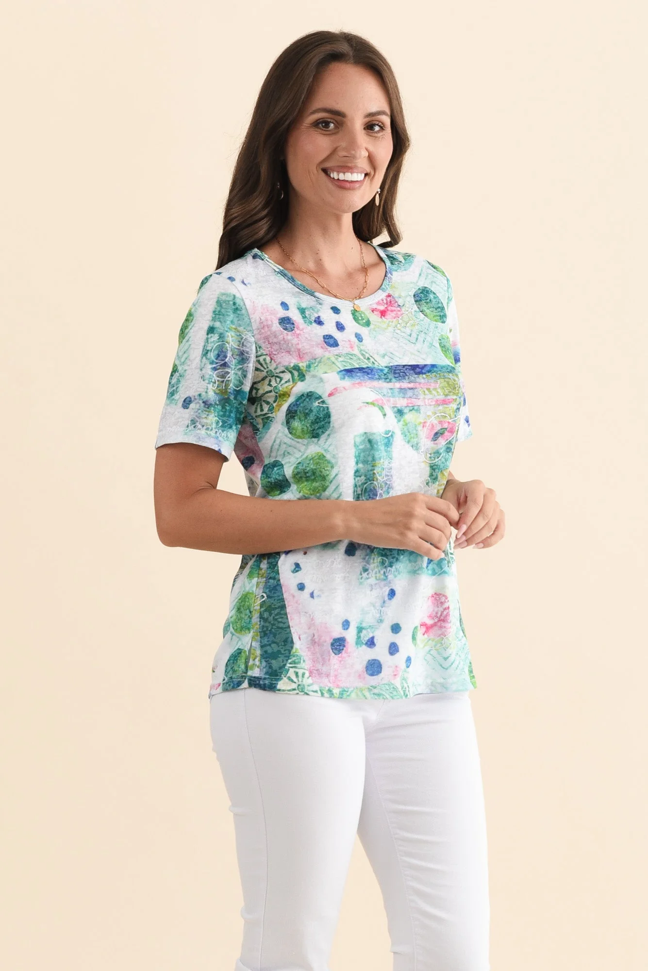 Masie Green Motif Top - Image 3